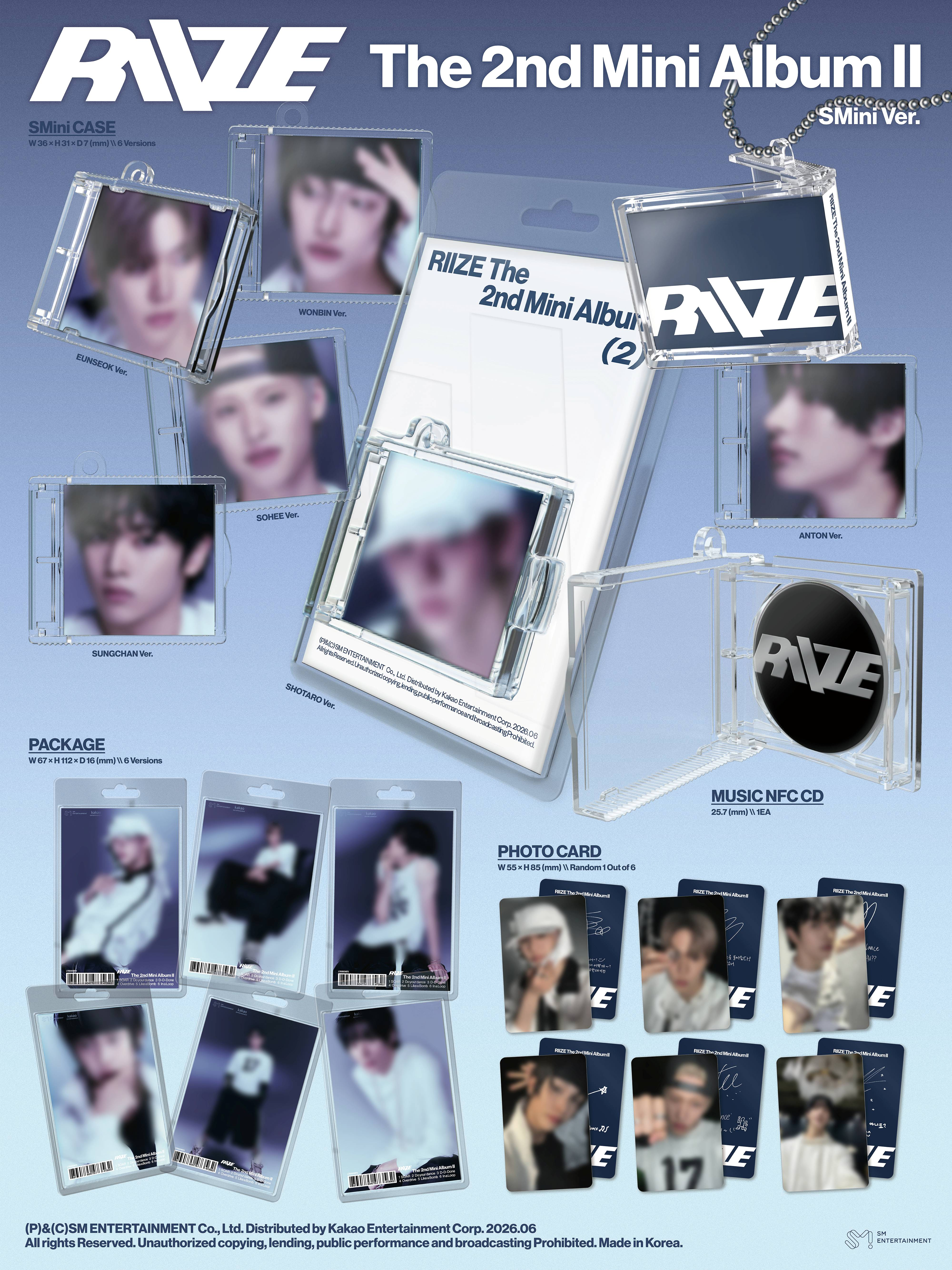 RIIZE - 2nd MINI Album [II] (SMini Ver.) (SMART ALBUM)