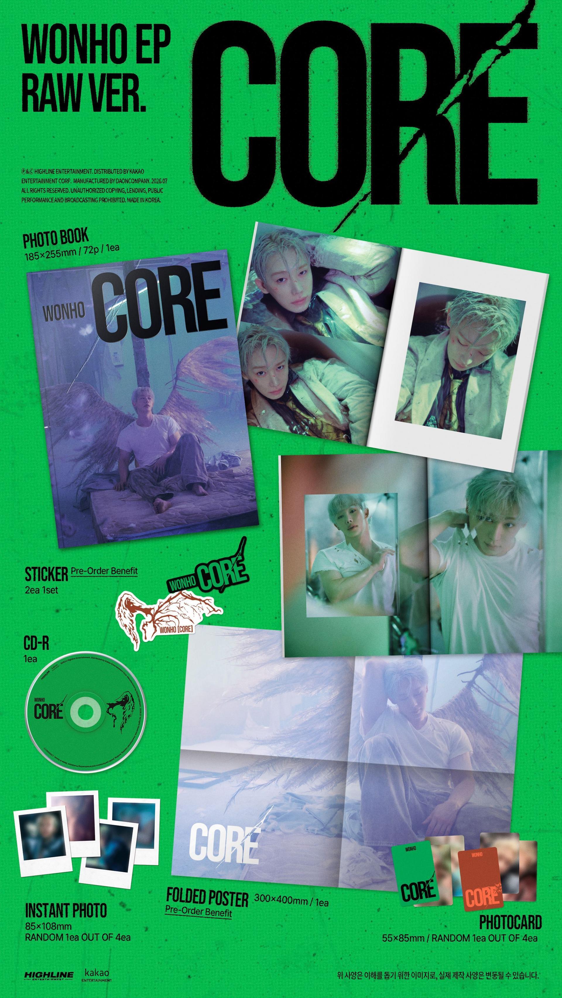 (PRE-ORDER) WONHO - EP Album [CORE] (Crack Ver.)