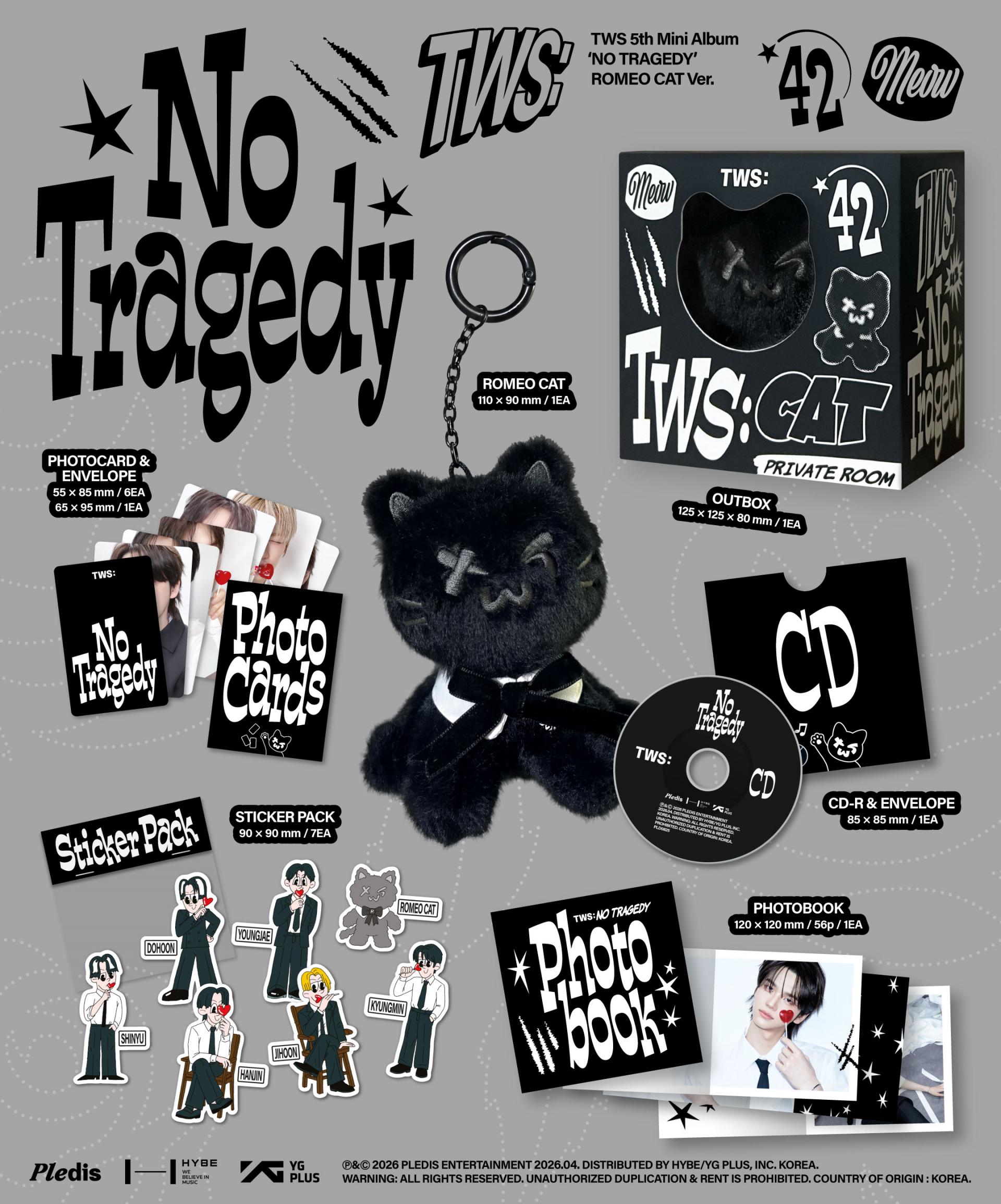 (PRE-ORDER) TWS - 5th Mini Album 'NO TRAGEDY' ROMEO CAT Ver.