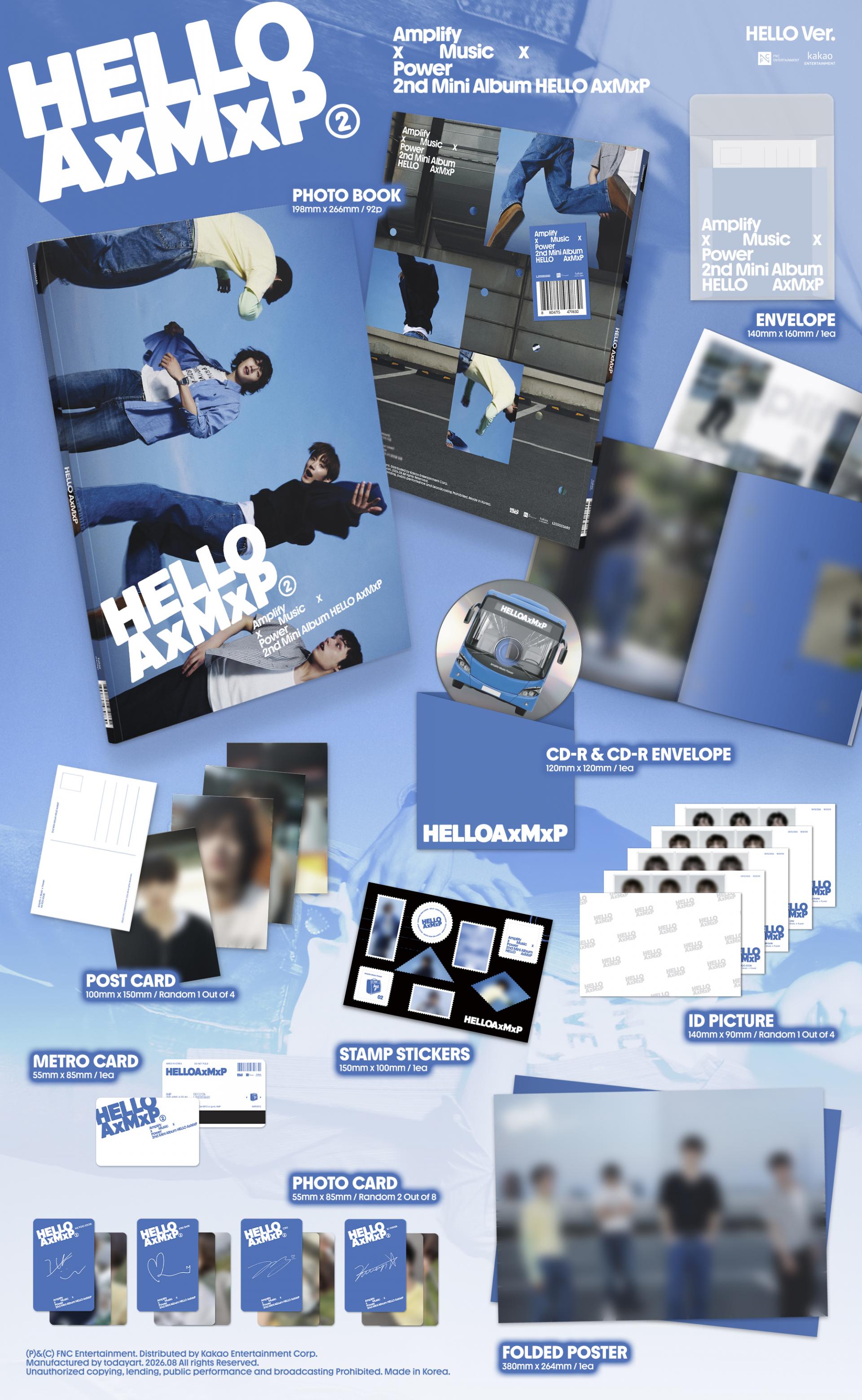 (PRE-ORDER) AxMxP - 2nd Mini Album [HELLO AxMxP] (HELLO Ver.)