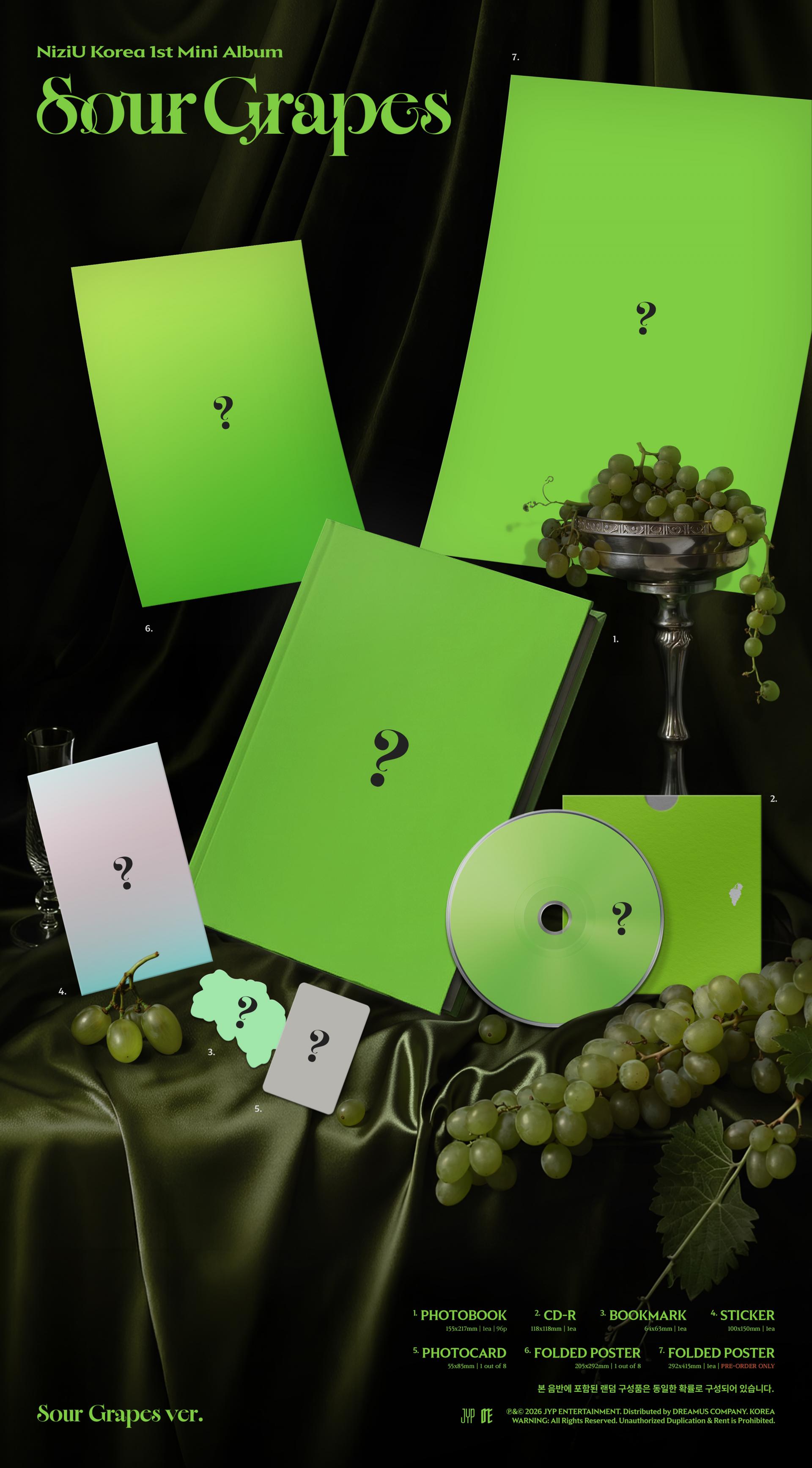 NiziU - Korea 1st Mini Album [Sour Grapes] (Random Ver.)