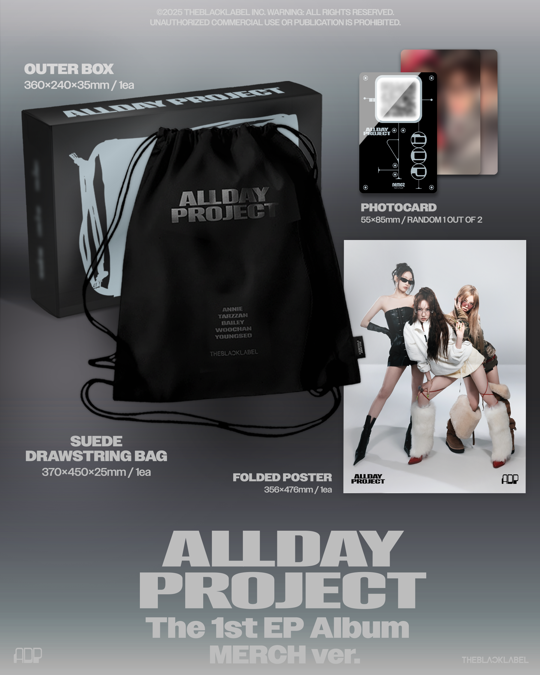 ALLDAY PROJECT - The 1st EP Album [ALLDAY PROJECT] (MERCH Ver.) (DRAWSTRING BAG Ver.)