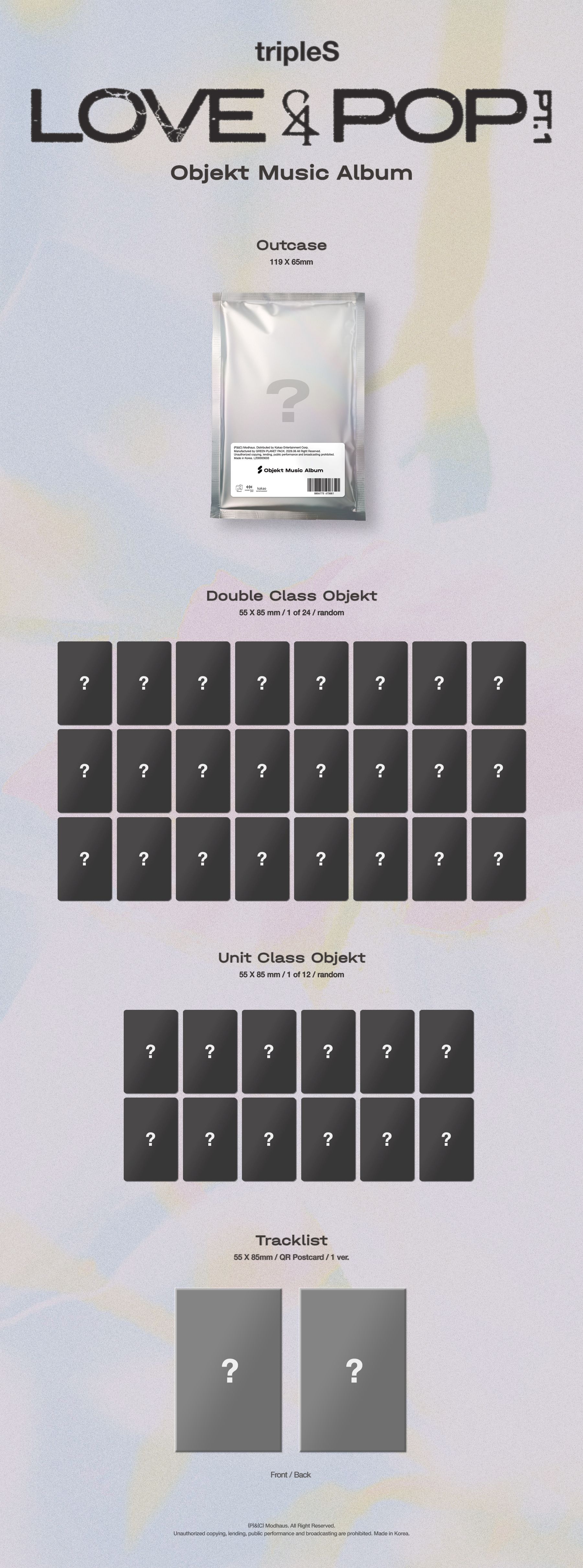 (PRE-ORDER) tripleS - [<LOVE&POP> pt.1] (Objekt Music Album)
