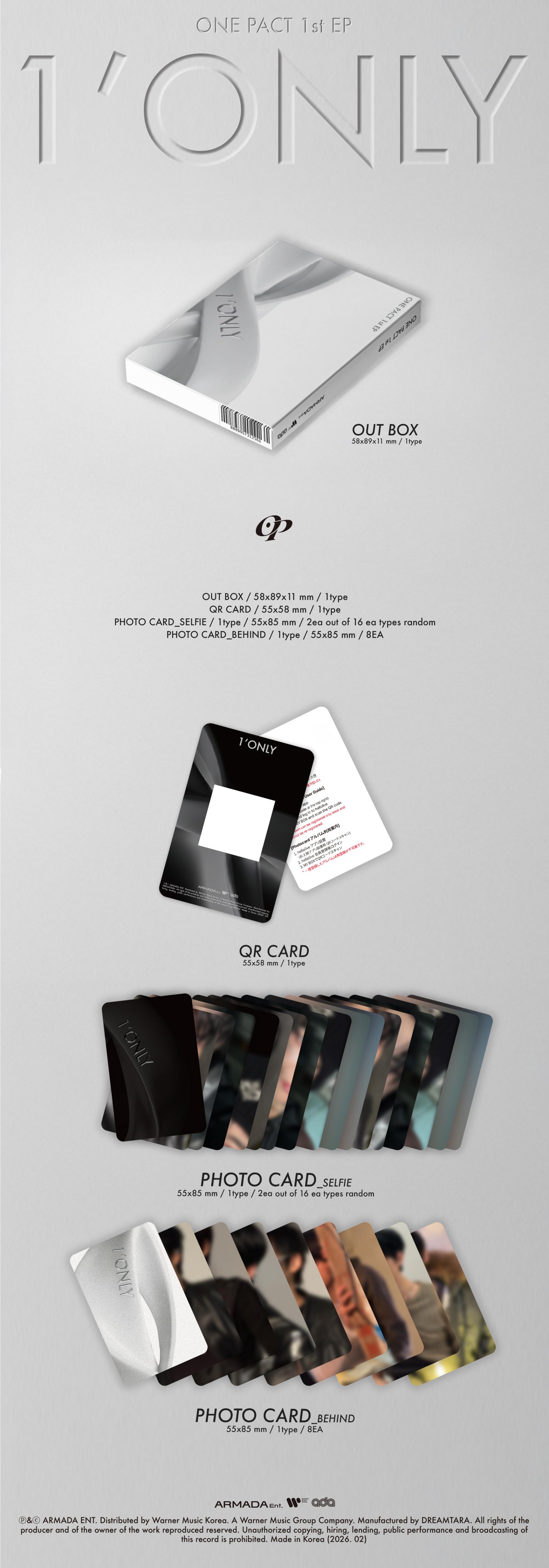 ONE PACT - 1st EP Album [1’ONLY] (Platform Ver.)