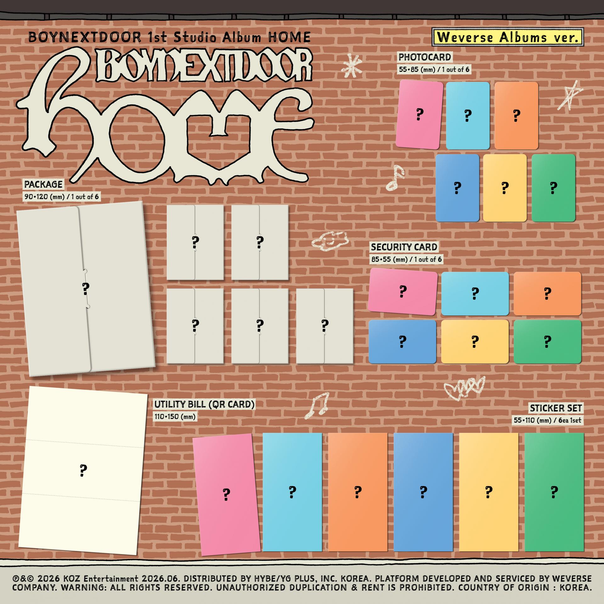 (PRE-ORDER) BOYNEXTDOOR - 1st Studio Album [HOME]