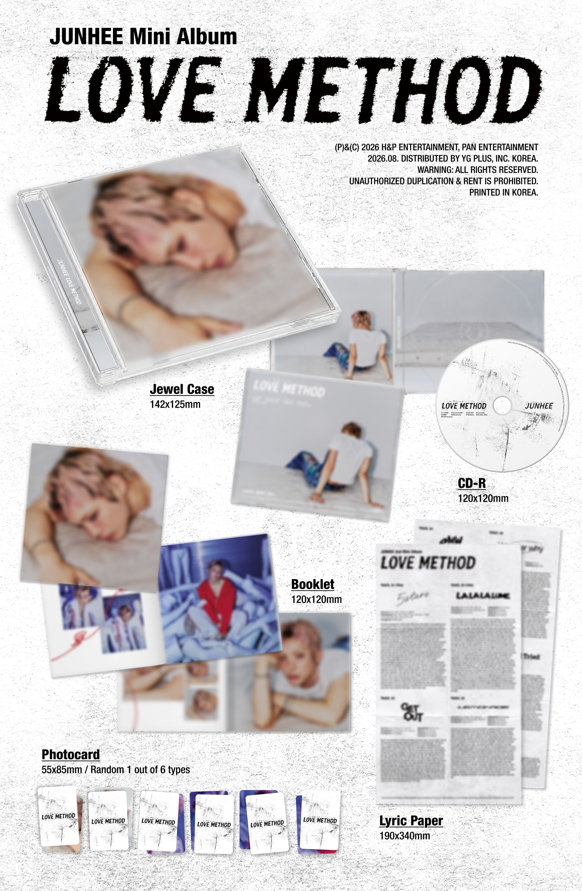 JUNHEE - Mini Album [LOVE METHOD]