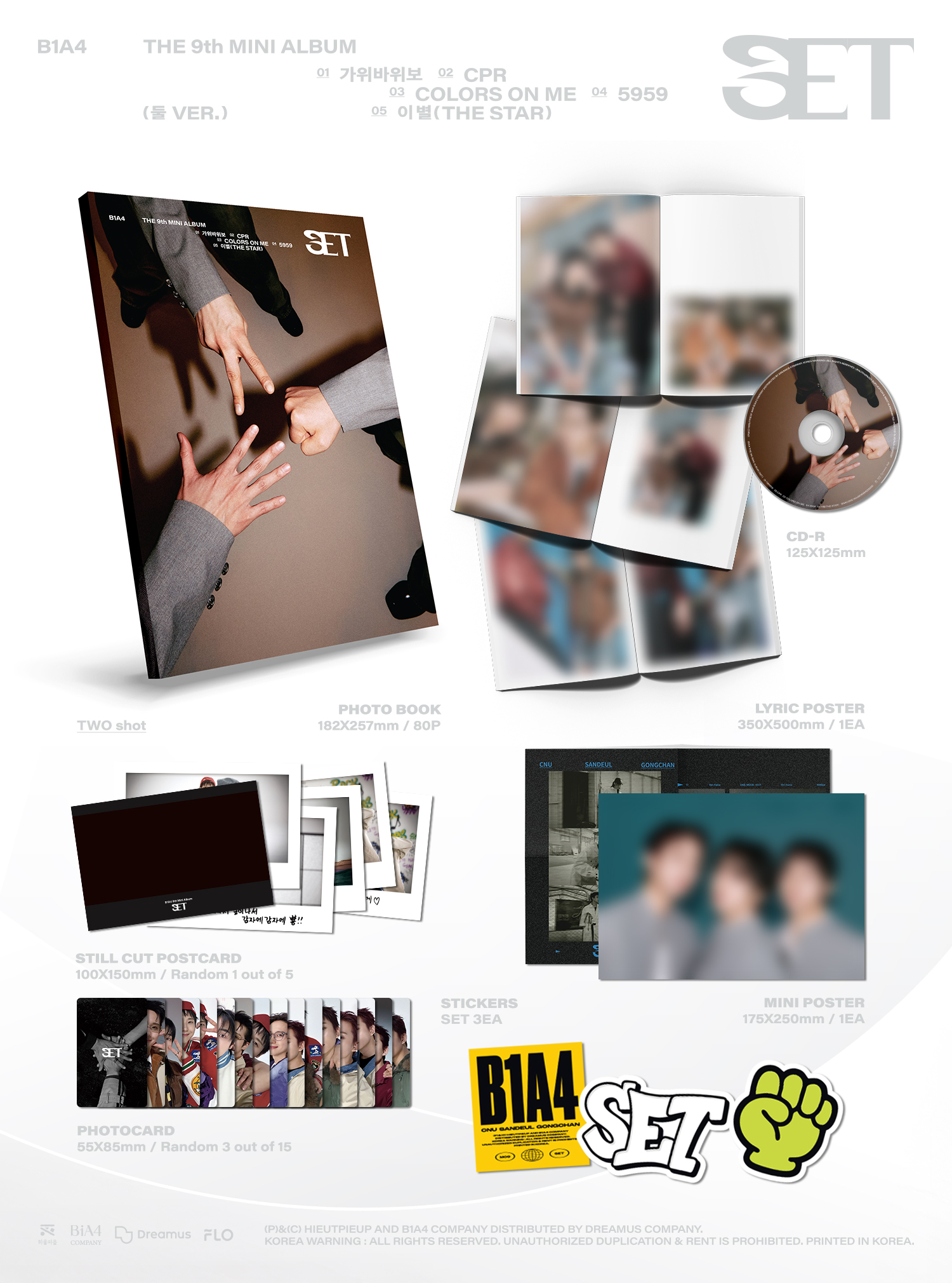 (PRE-ORDER) B1A4 - 9th Mini Album [SET] (하나 Ver.)