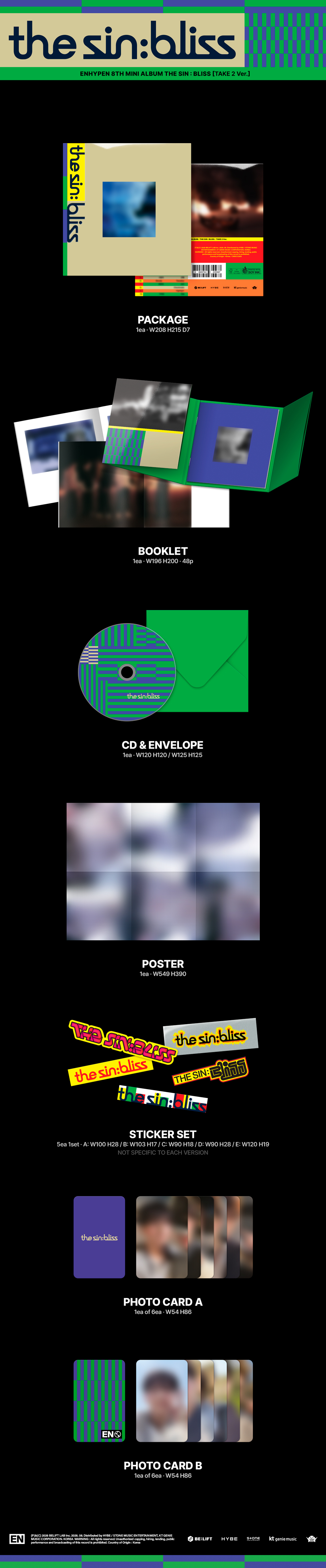 (PRE-ORDER) ENHYPEN - [THE SIN : BLISS] (TAKE 1 Ver. / TAKE 2 Ver. / TAKE 3 Ver. / TAKE 4 Ver.)