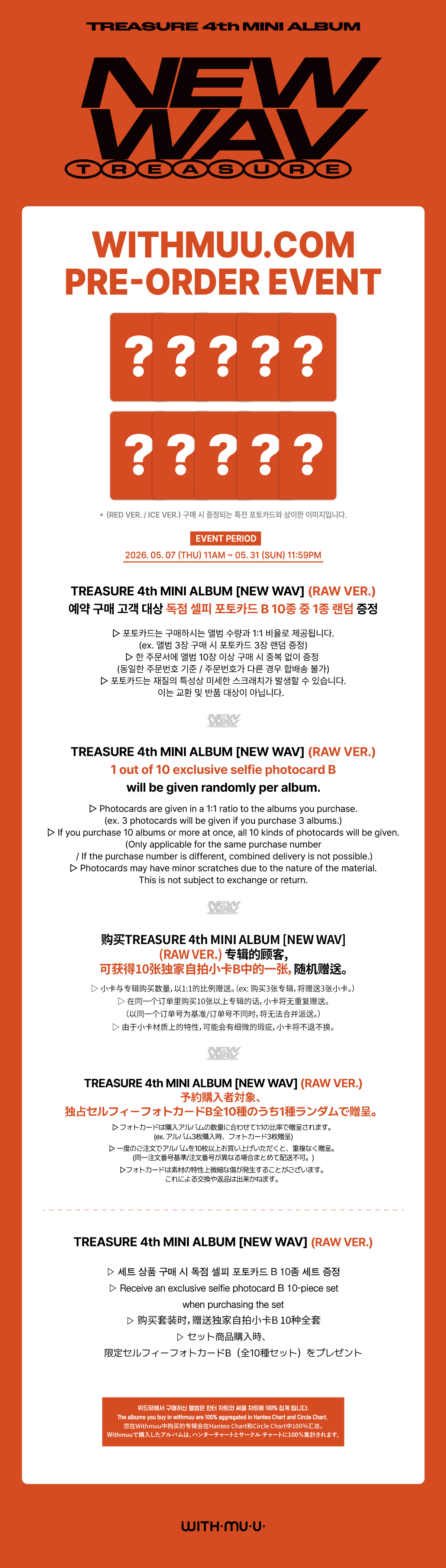 (POB) TREASURE 4th MINI ALBUM [NEW WAV] RAW VER.