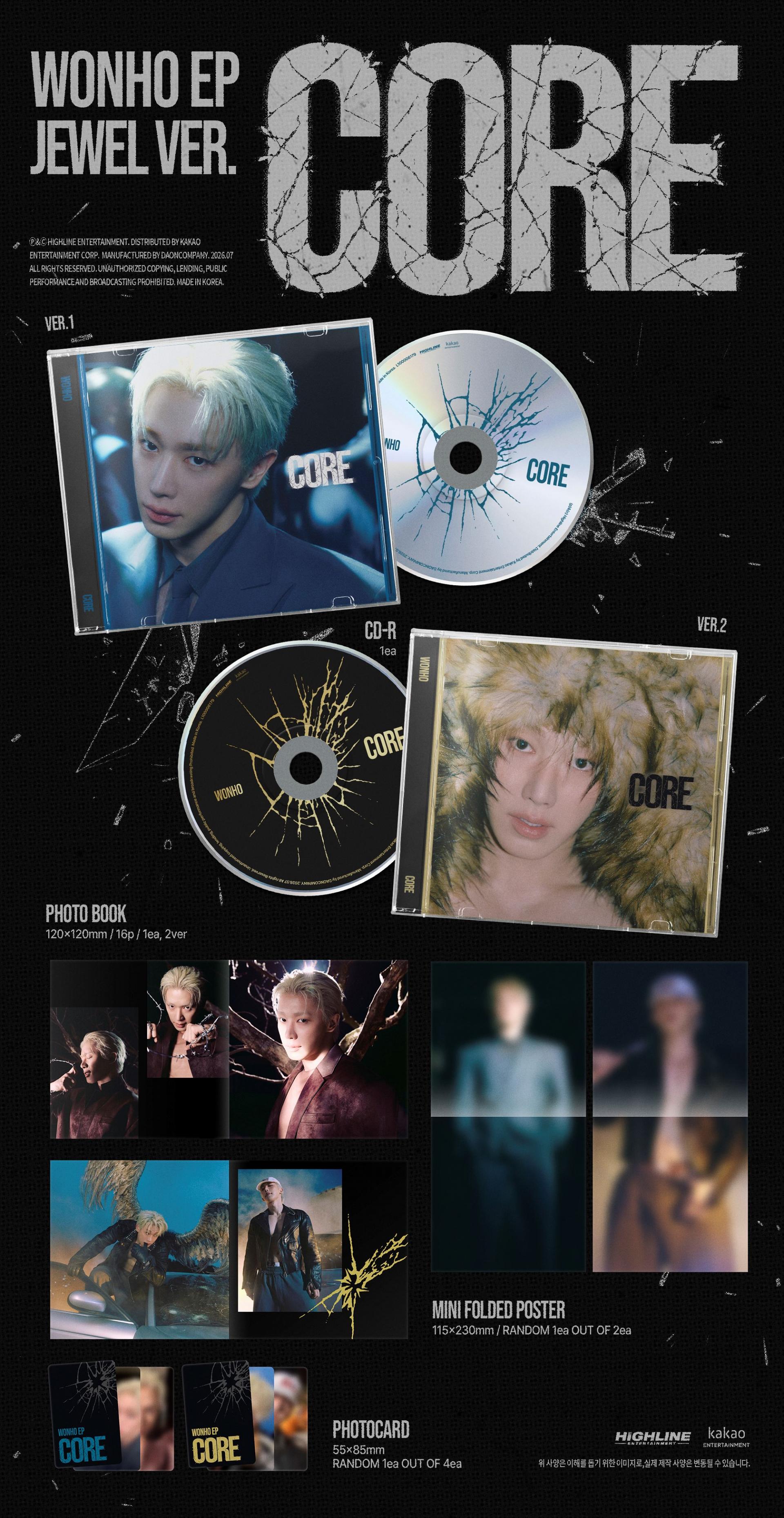 (PRE-ORDER) WONHO - EP Album [CORE] (Crack Ver.)