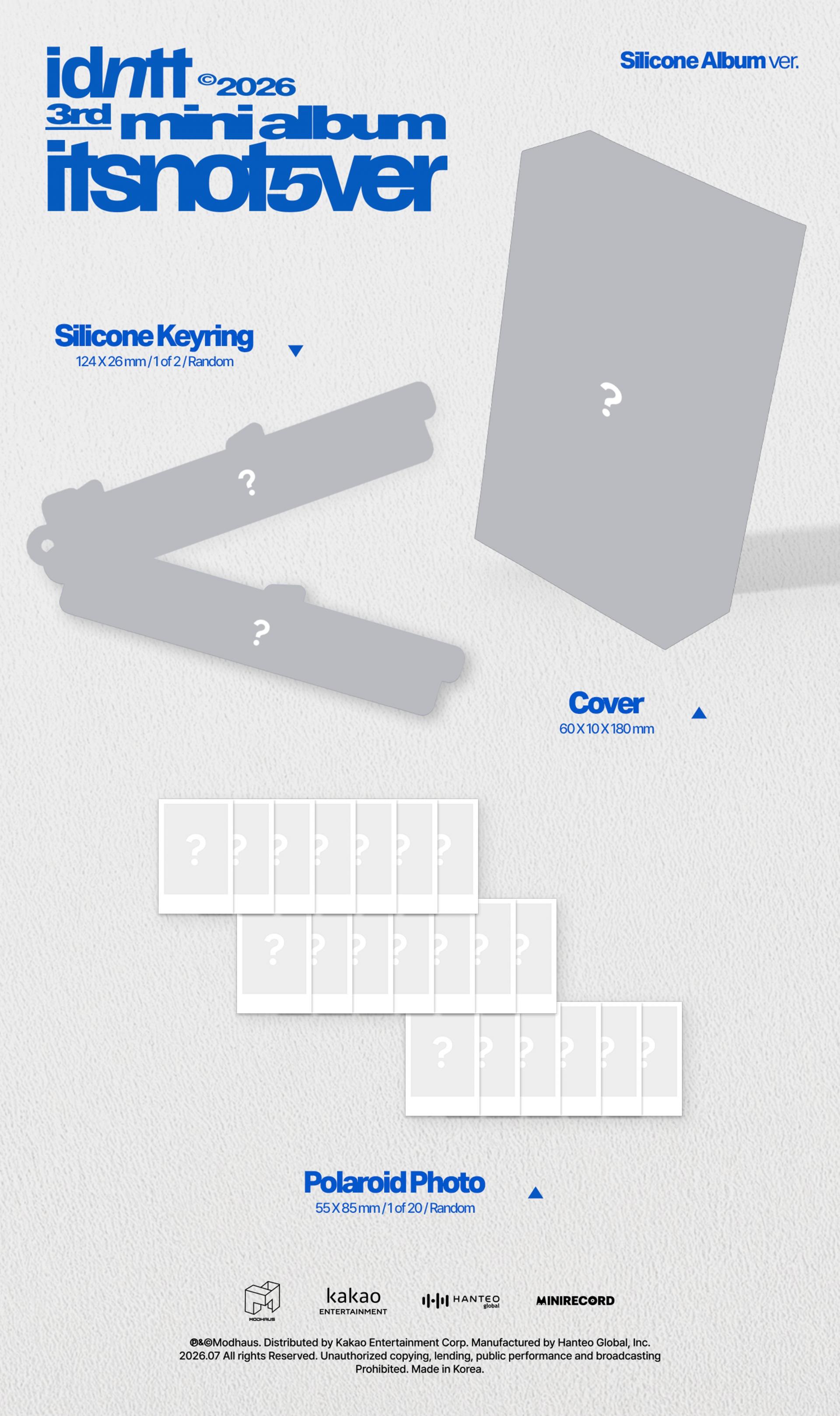(PRE-ORDER) idntt - <itsnotover> (Keycap Album)
