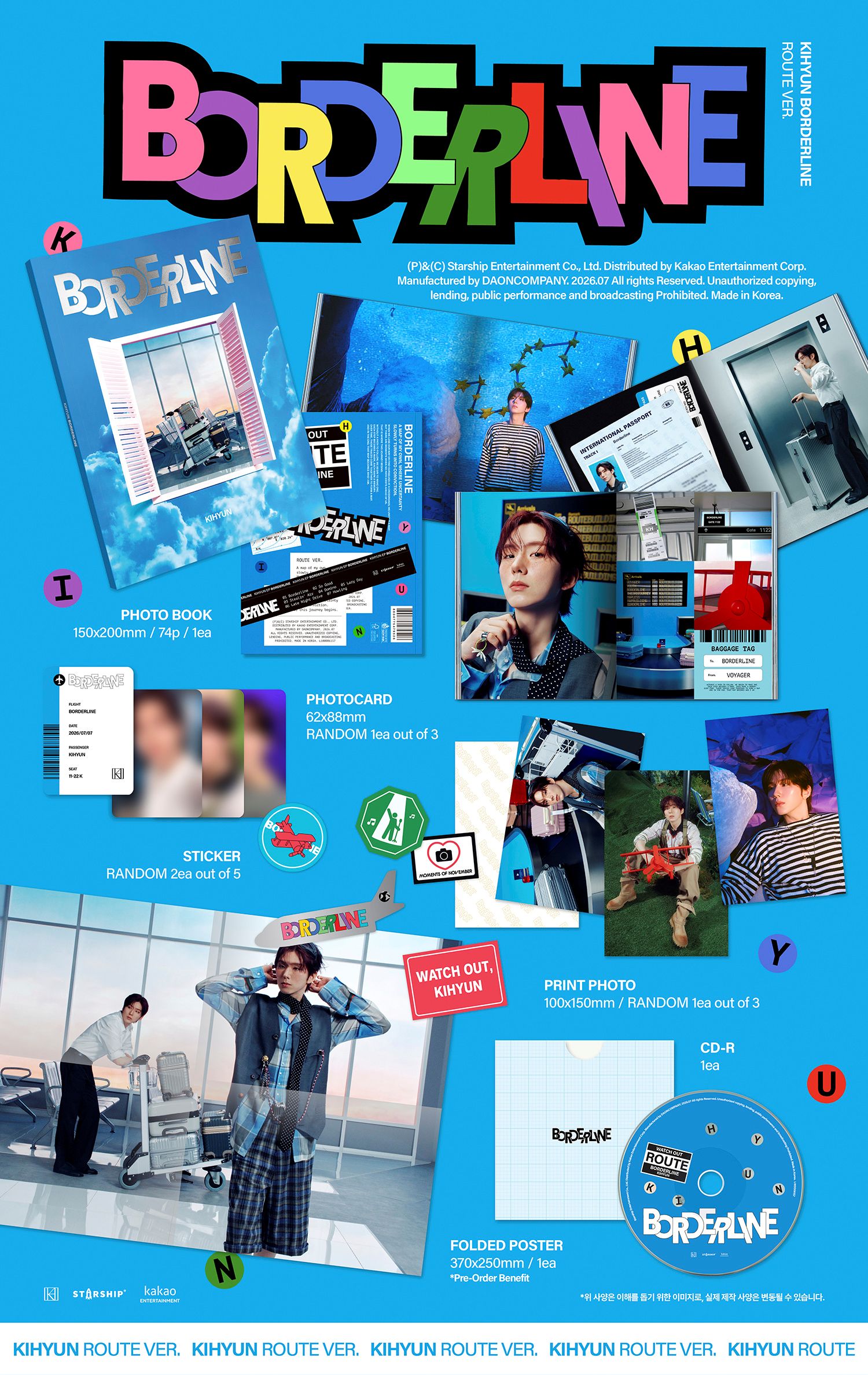 (PRE-ORDER) KIHYUN - EP Album [BORDERLINE] (DIGIPACK Ver.)