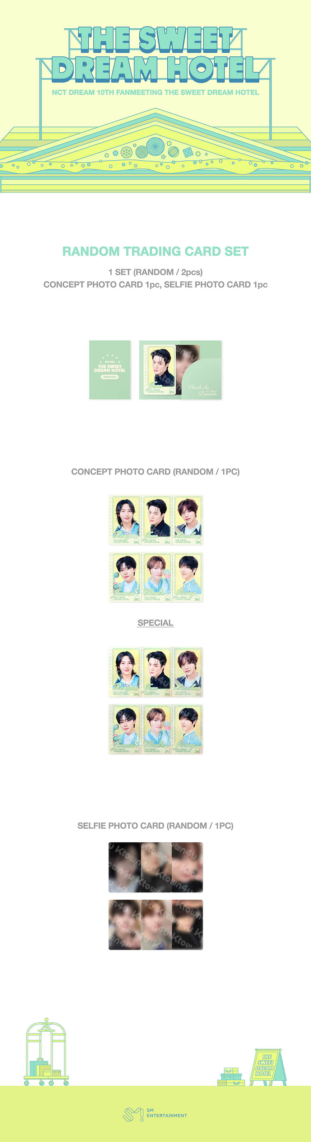 NCT DREAM - [10TH ANNIVERSARY PARTY [THE SWEET DREAM HOTEL] MD] RANDOM TRADING CARD SET