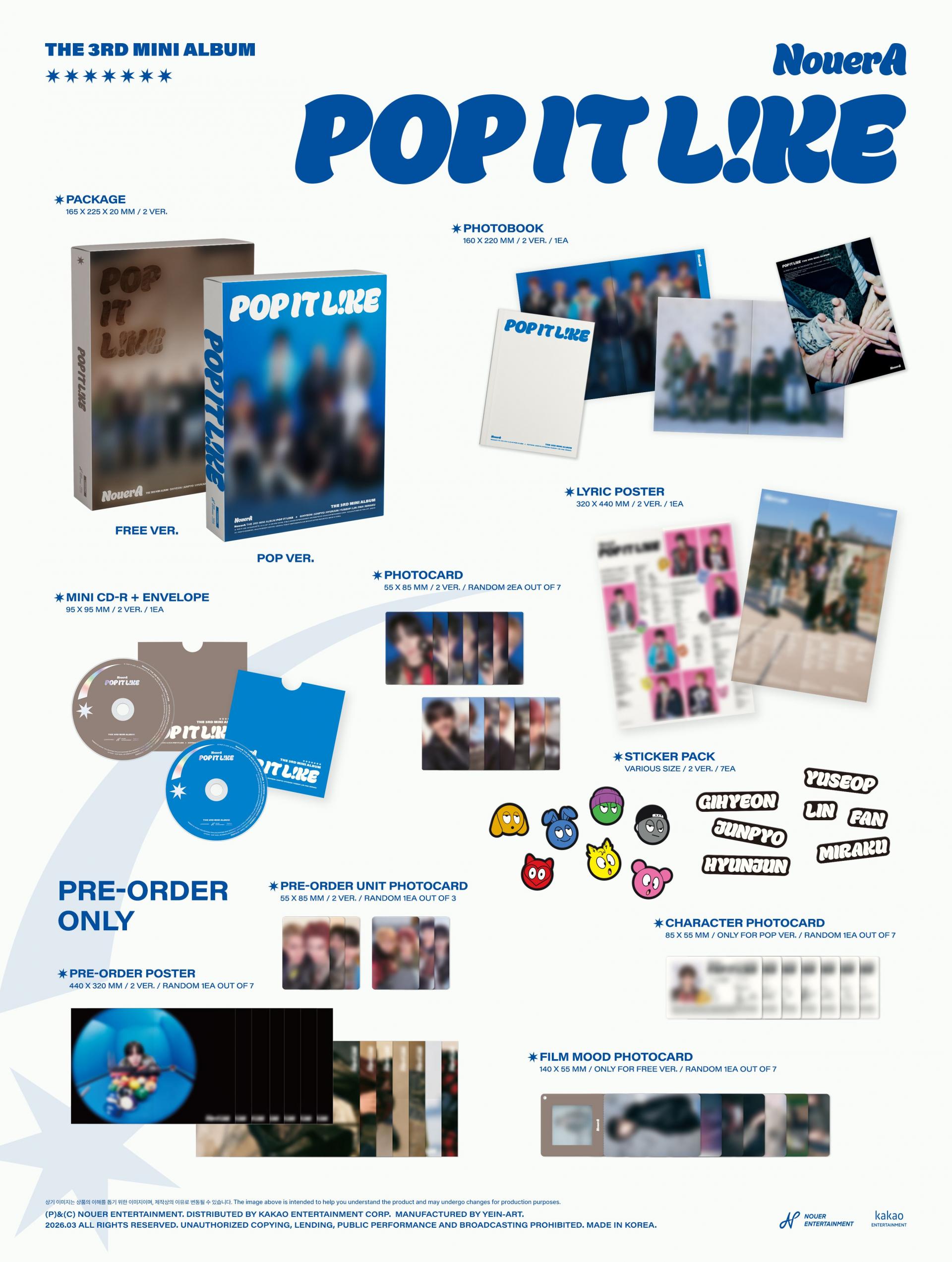 NouerA - 3rd Mini Album [POP IT LIKE]