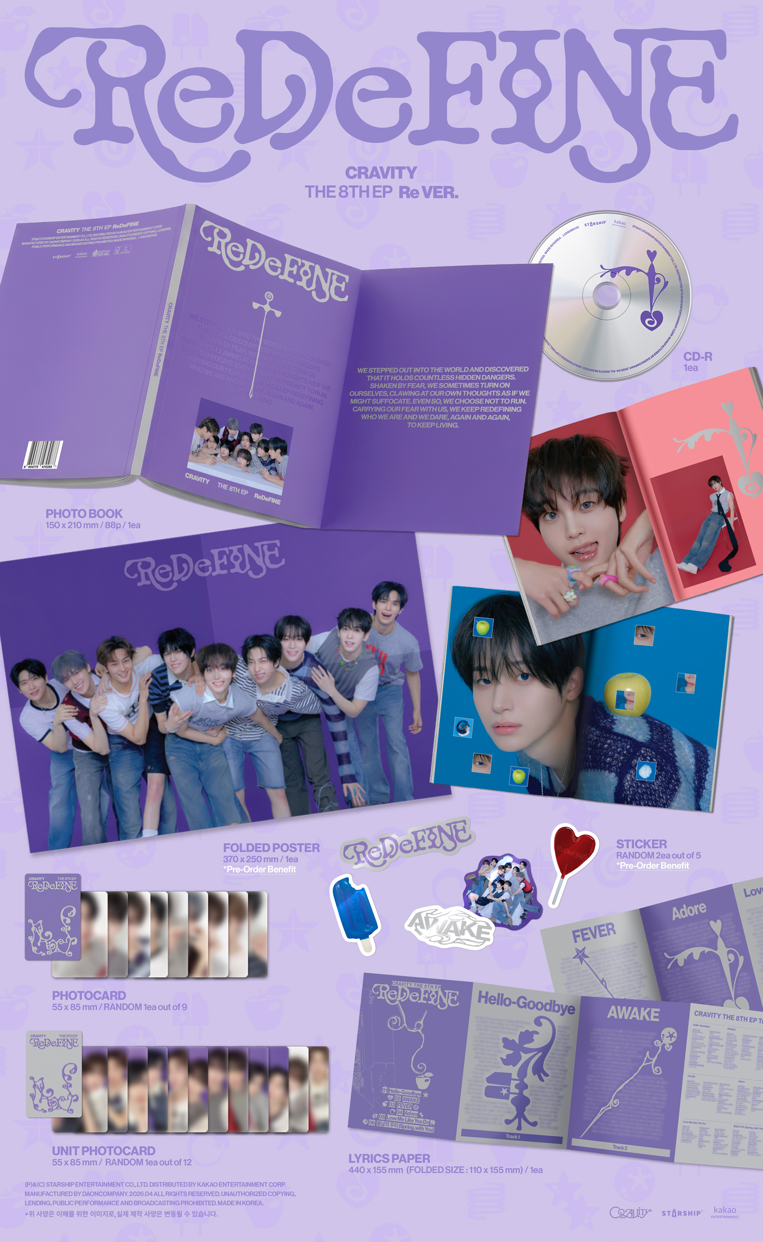 CRAVITY - 8th Mini Album [ReDeFINE] (Re Ver.)
