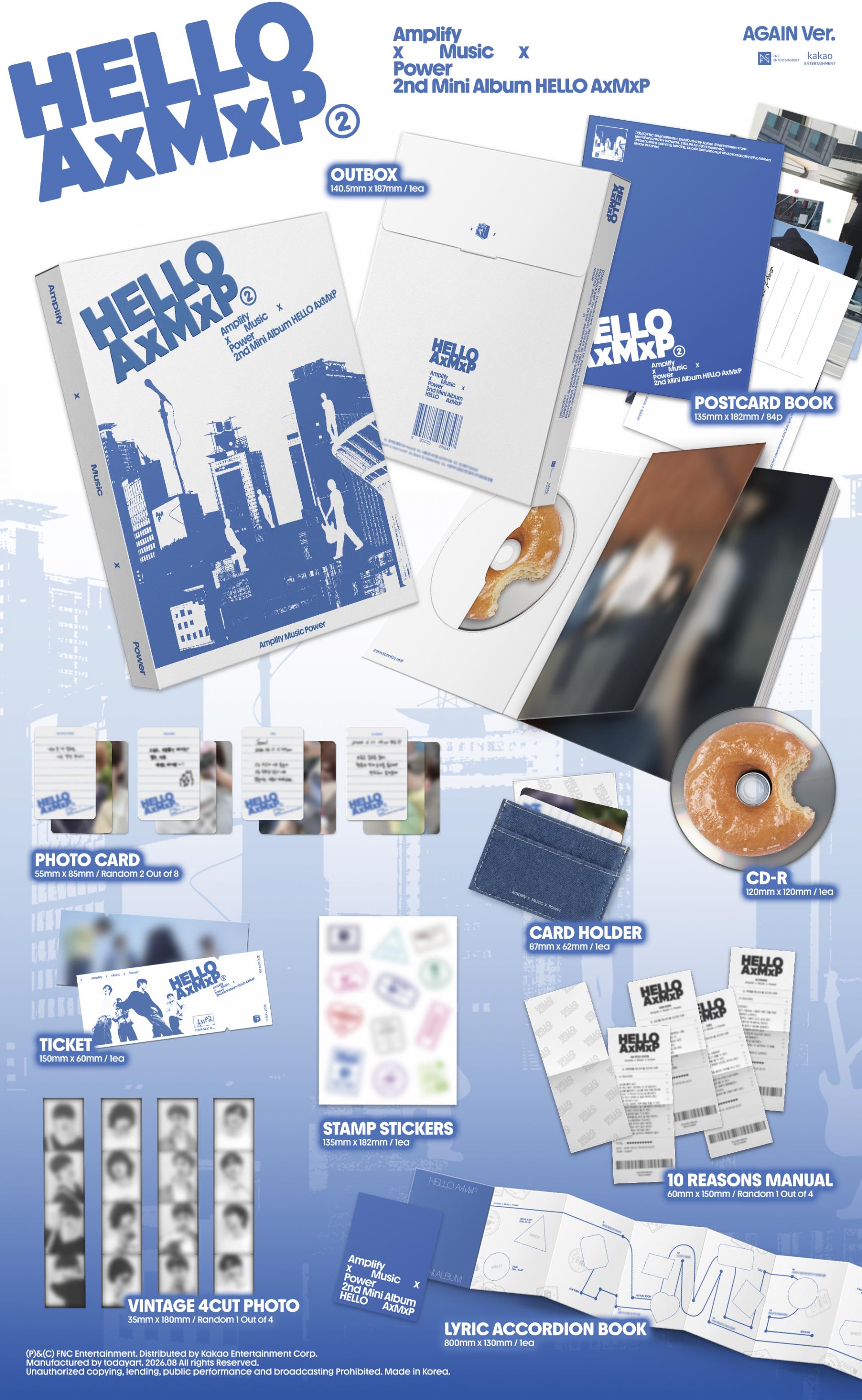 (PRE-ORDER) AxMxP - 2nd Mini Album [HELLO AxMxP] (HELLO Ver.)