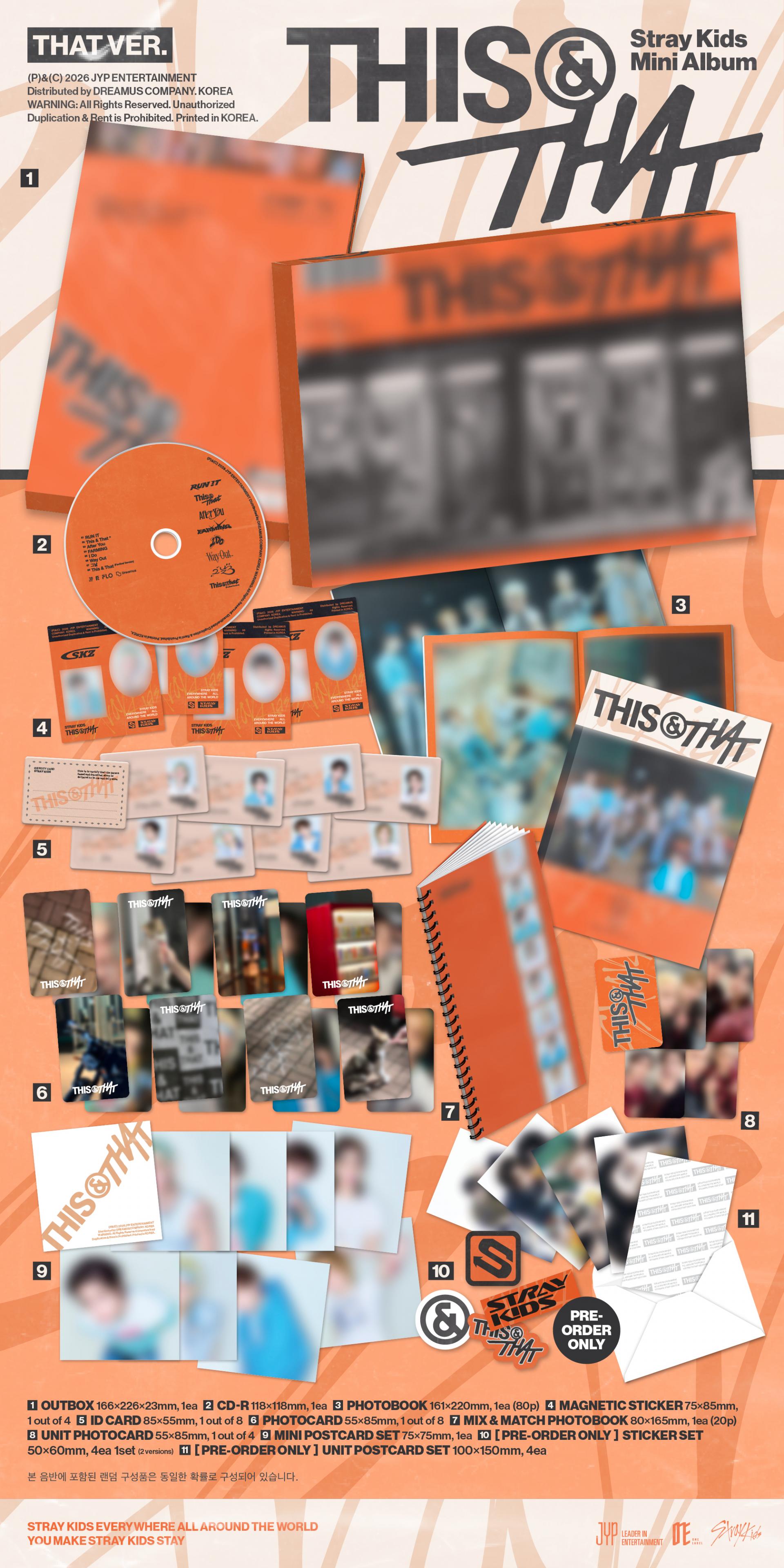 (1ST_PRE-ORDER) Stray Kids - 10th Mini Album [THIS & THAT]