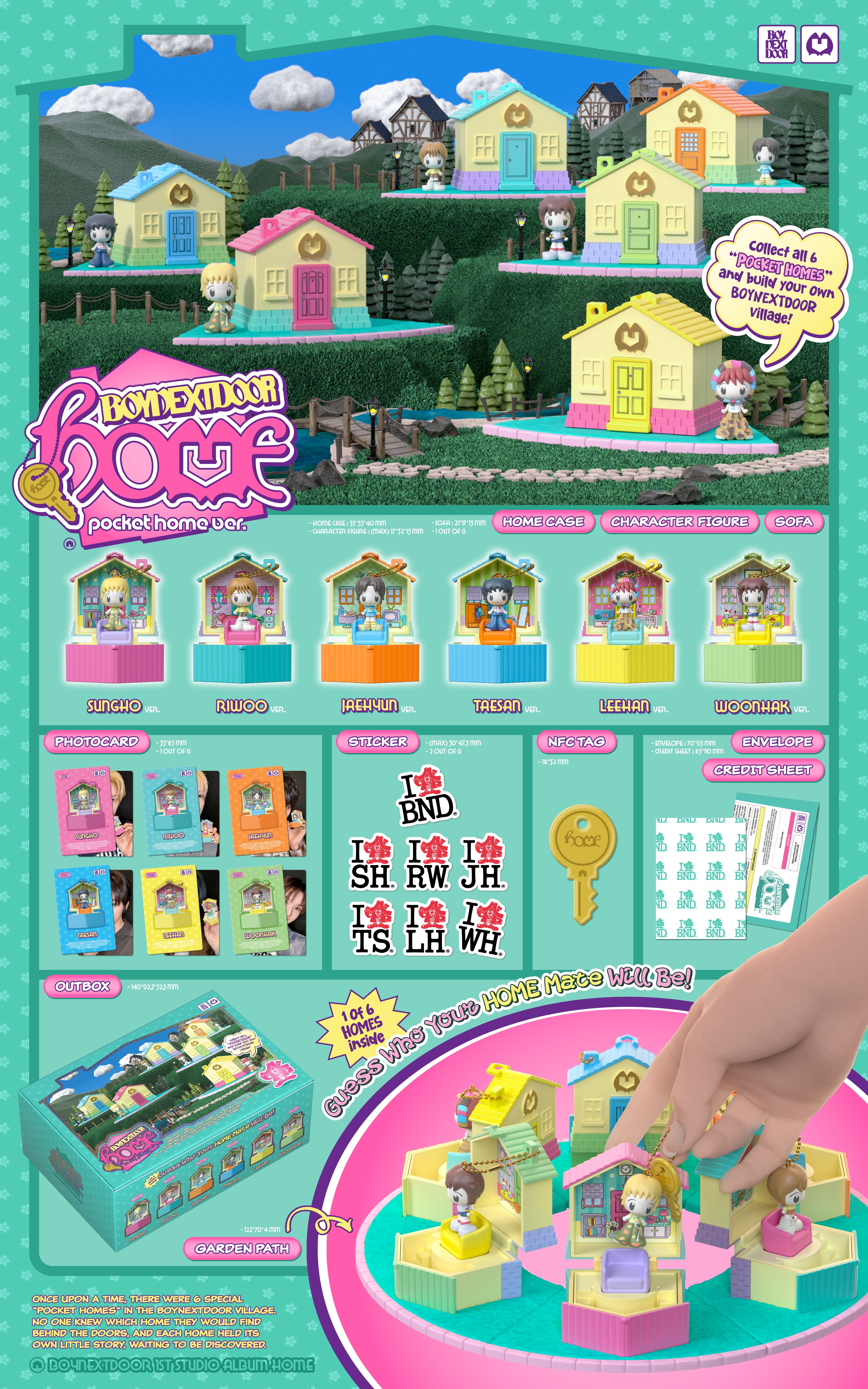 (PRE-ORDER) BOYNEXTDOOR (보이넥스트도어) - 1st Studio Album [HOME] (POCKET HOME ver.)