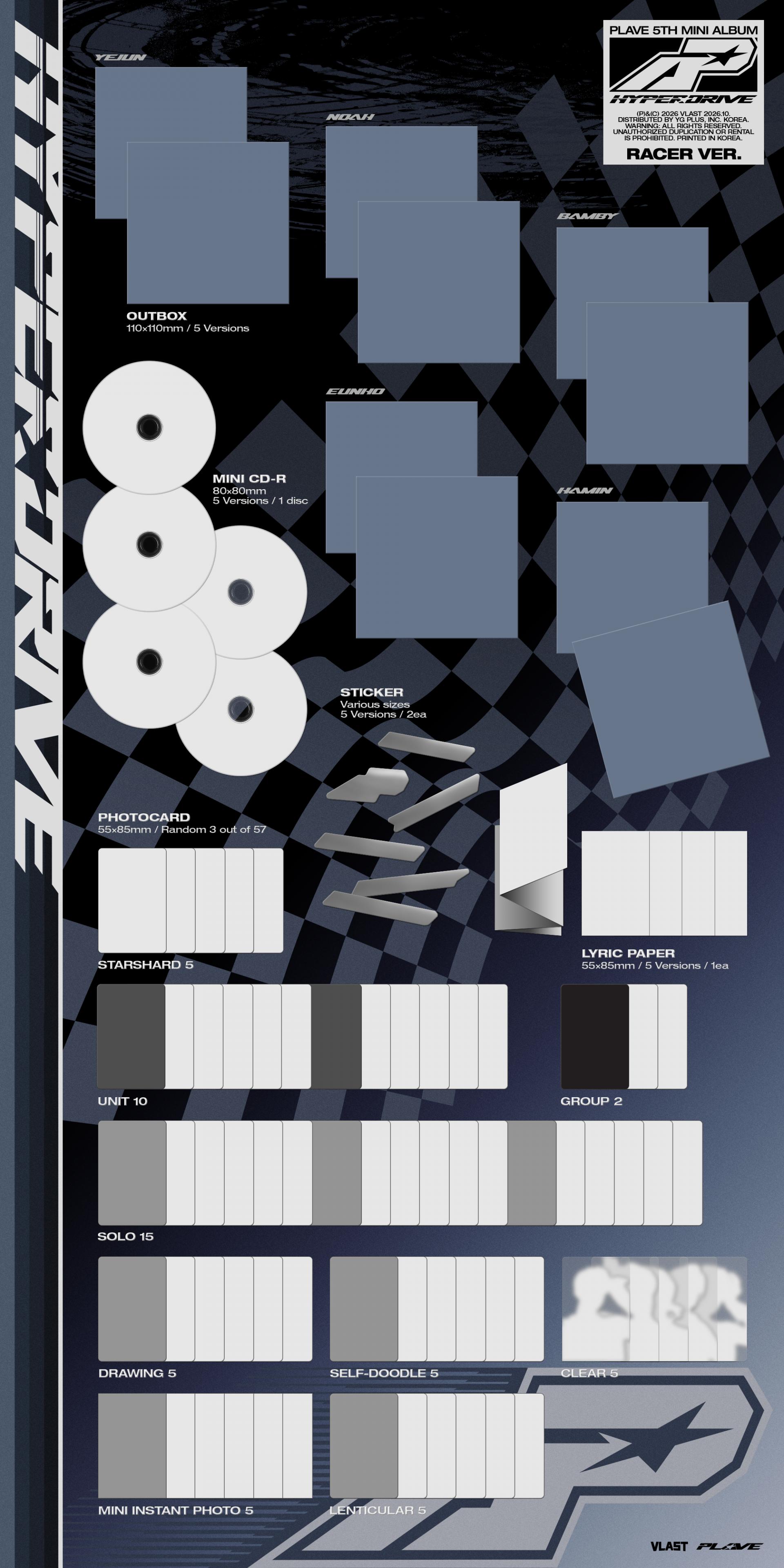 (PRE-ORDER) PLAVE - 5th Mini Album [HYPERDRIVE] (Racer Ver.)