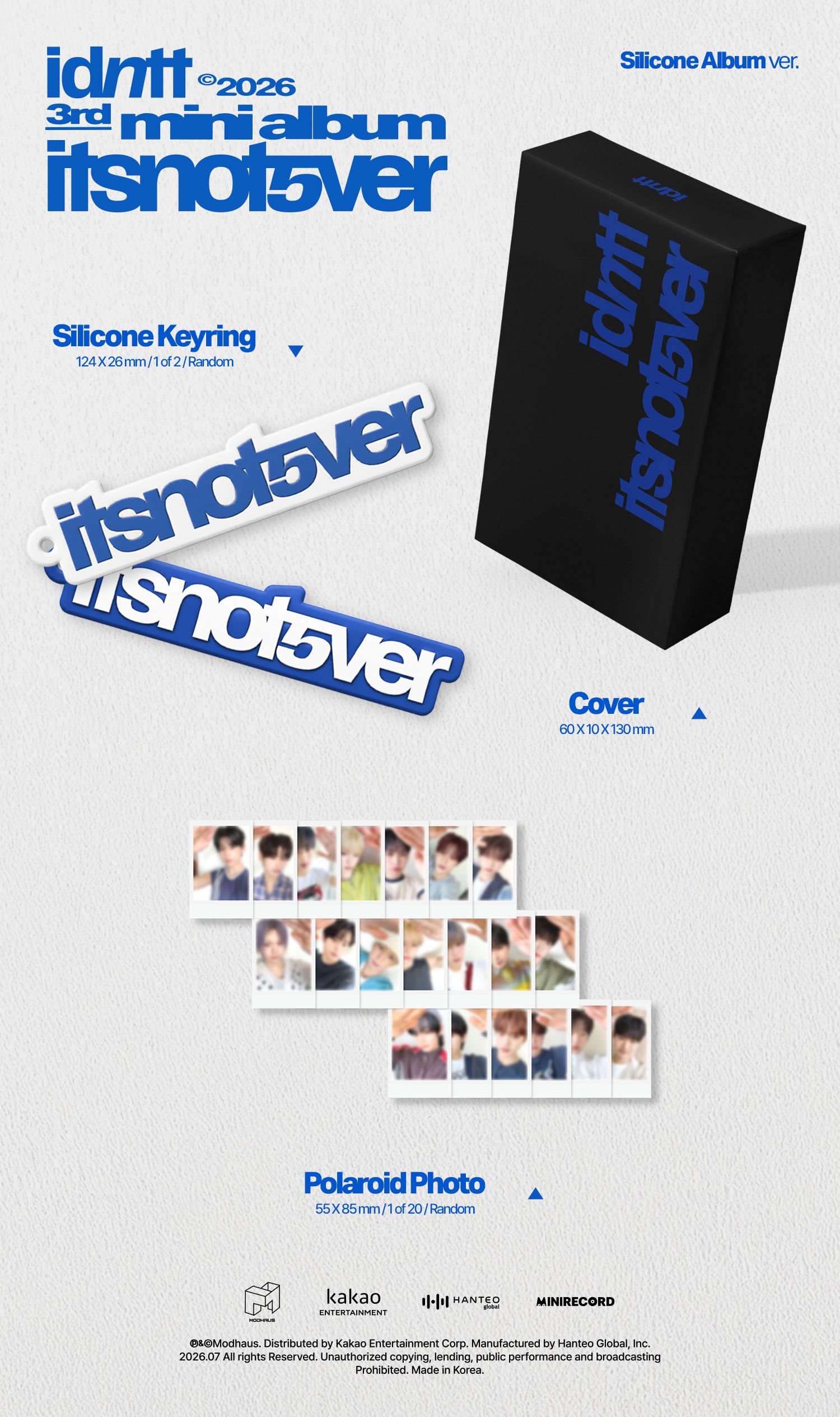 (PRE-ORDER) idntt - <itsnotover> (Keycap Album)
