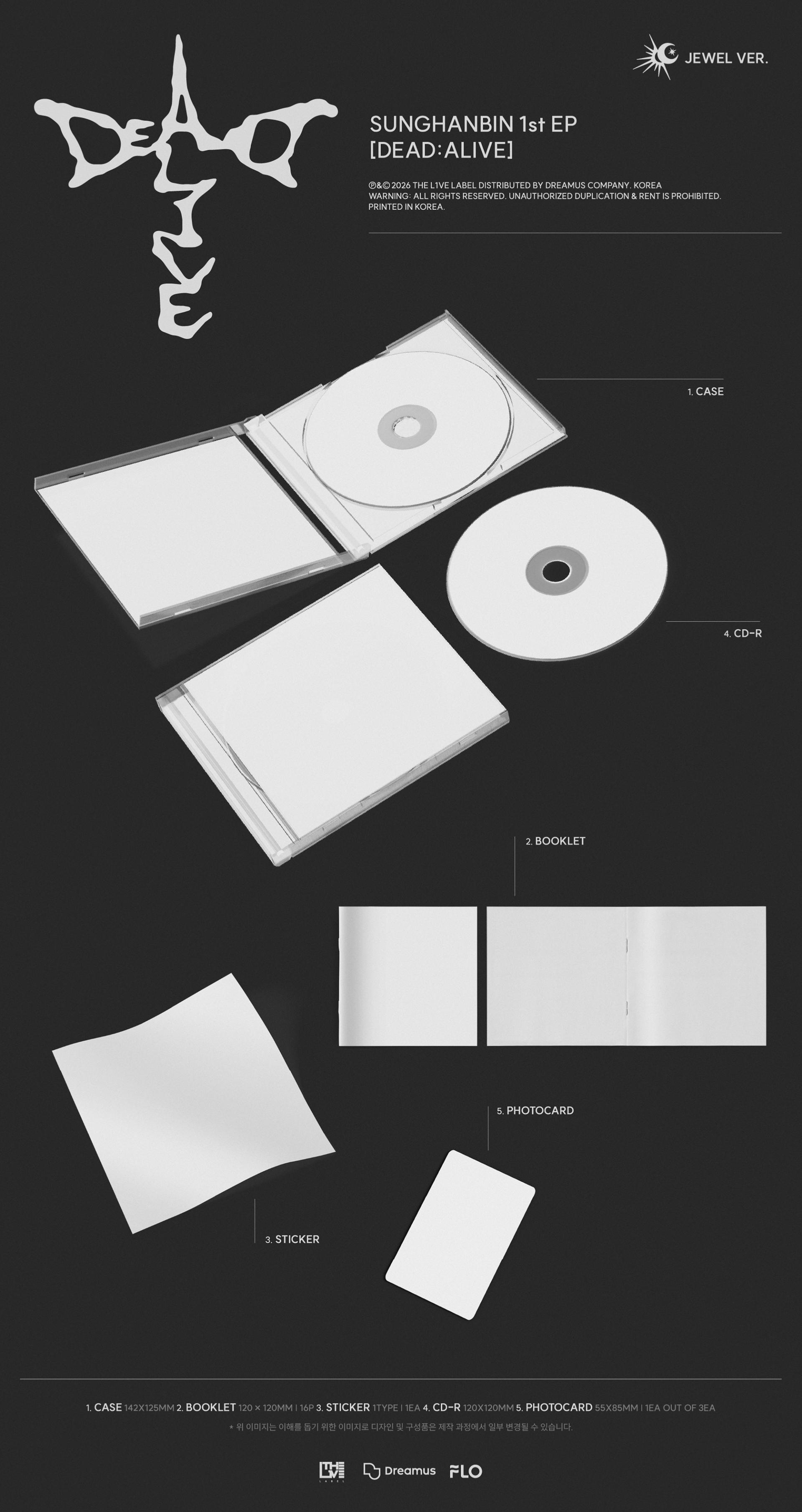 (PRE-ORDER) SUNG HANBIN - 1st Mini Album [DEAD:ALIVE] (Jewel Ver.) (ALIVE Ver.)