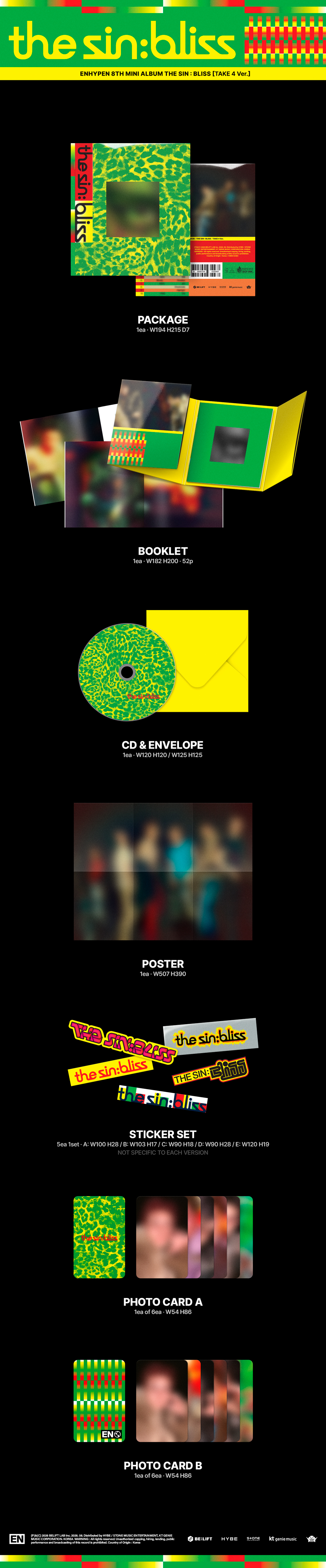 (PRE-ORDER) ENHYPEN - [THE SIN : BLISS] (TAKE 1 Ver. / TAKE 2 Ver. / TAKE 3 Ver. / TAKE 4 Ver.)