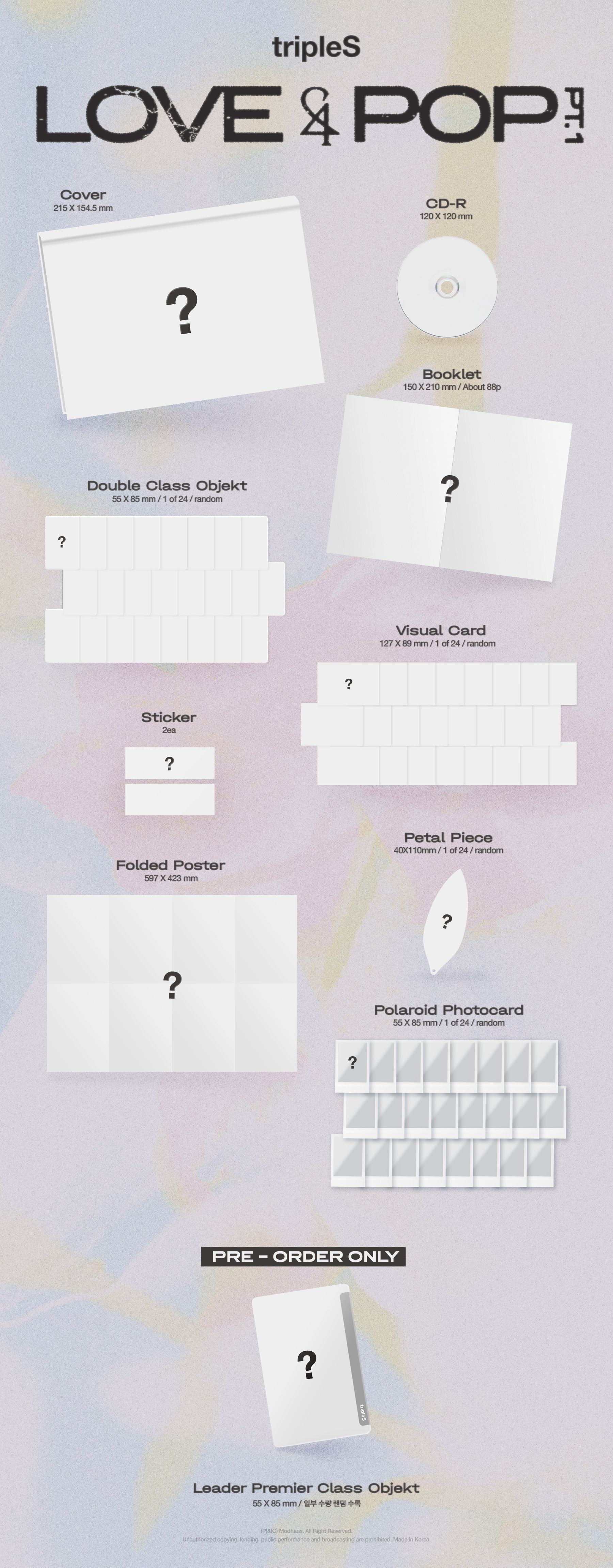 (PRE-ORDER) tripleS - [<LOVE&POP> pt.1] (Objekt Music Album)