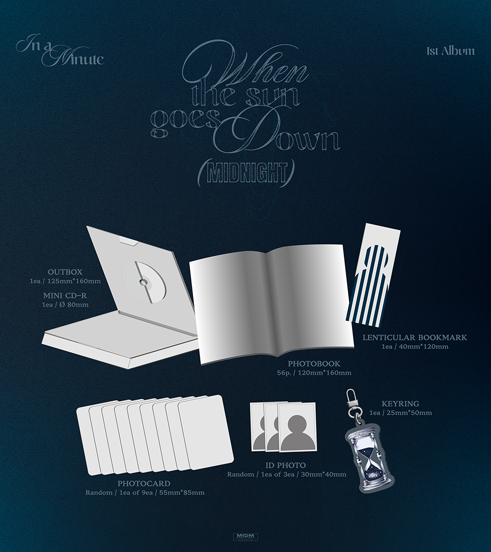 (PRE-ORDER) In A Minute - 1st Album [When the sun goes down : Midnight] (Midnight Ver.)