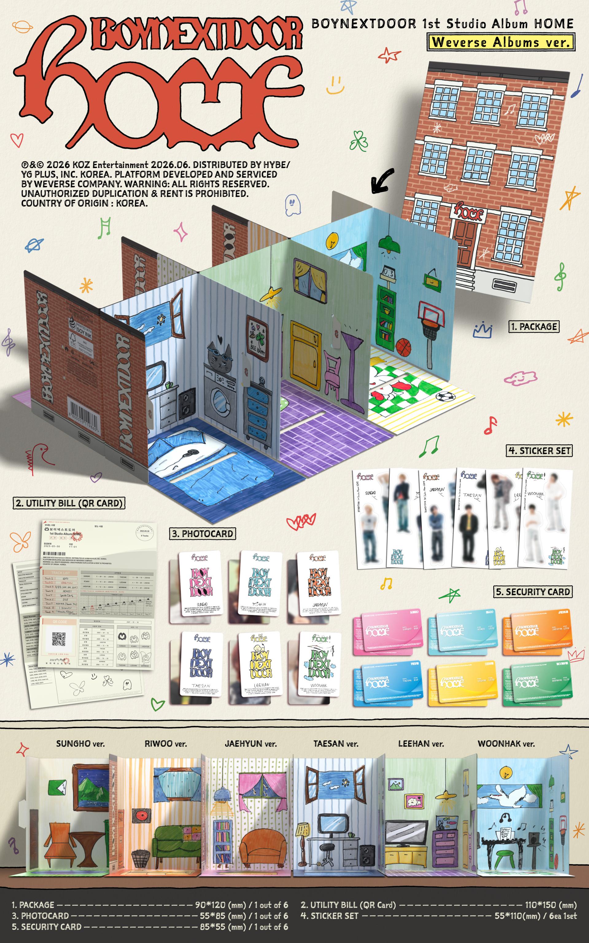 (PRE-ORDER) BOYNEXTDOOR - 1st Studio Album [HOME]