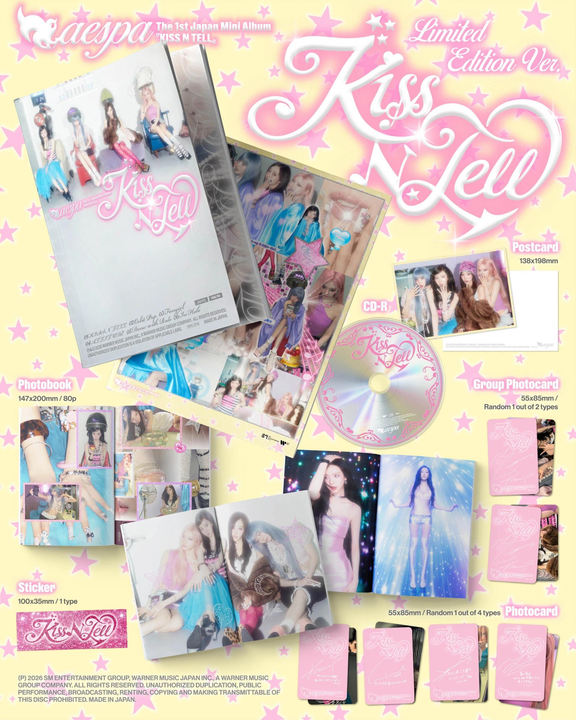 (PRE-ORDER) [Japanese Album] aespa - KISS N TELL (Limited Edition Ver.)