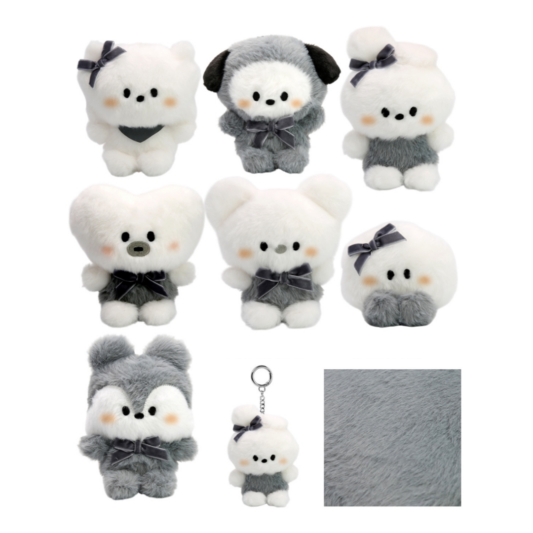 발주마감시간 이후 확인하여 업로드 예정) BT21 - Monotone Plush Keyring