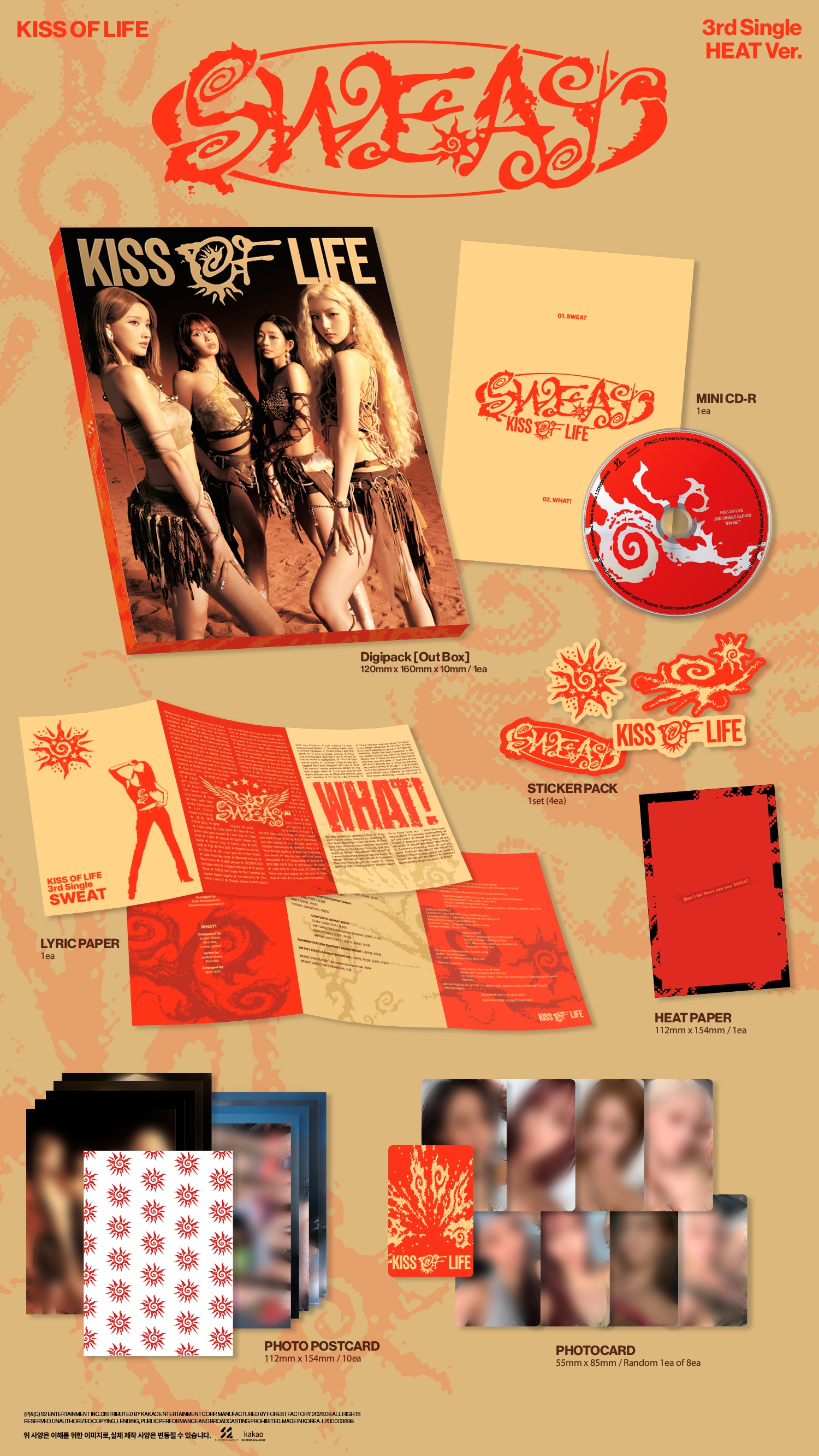 (PRE-ORDER) KISS OF LIFE - 3rd Single Album [SWEAT] (POCAALBUM Ver.)
