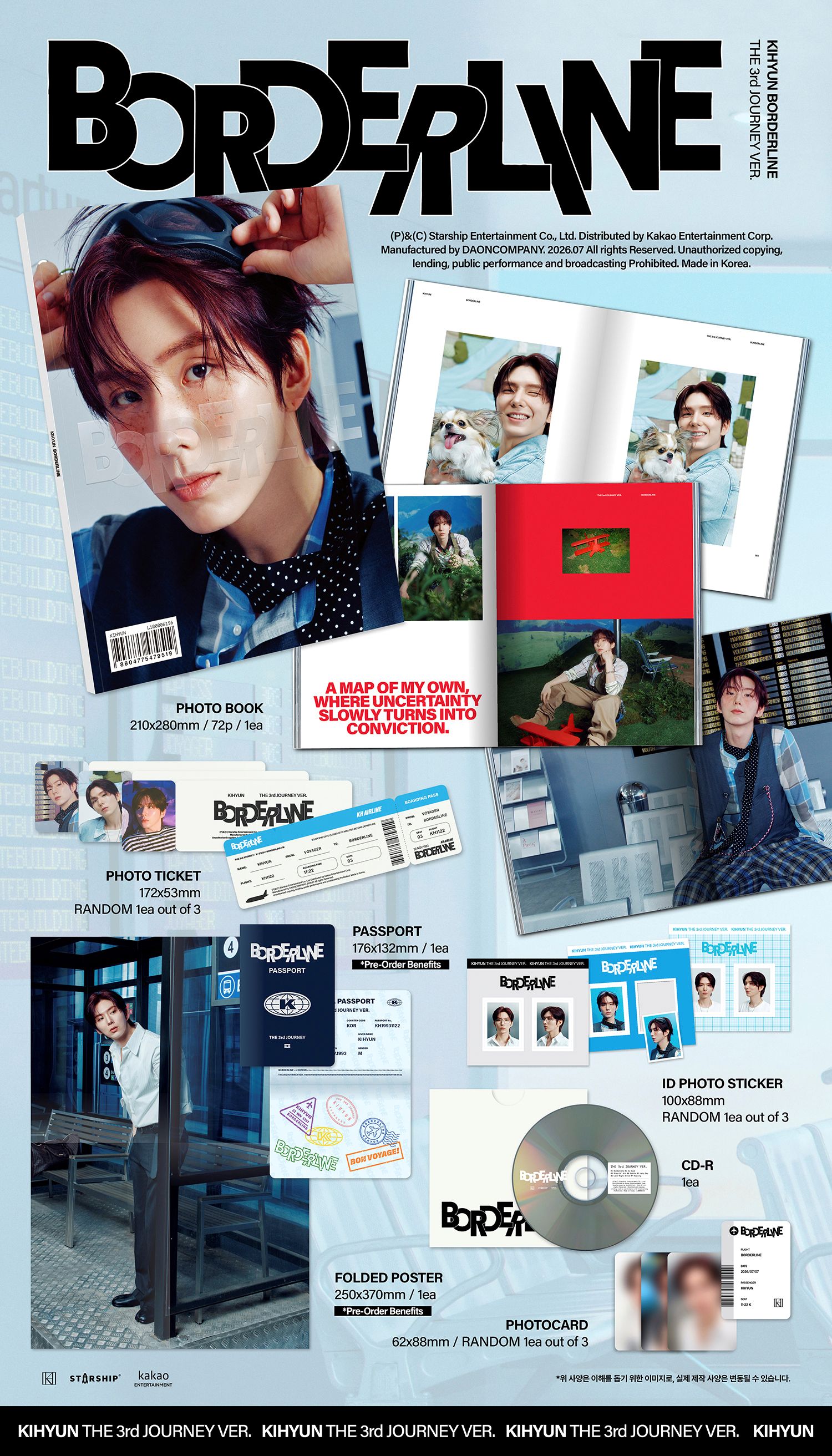 (PRE-ORDER) KIHYUN - EP Album [BORDERLINE] (DIGIPACK Ver.)