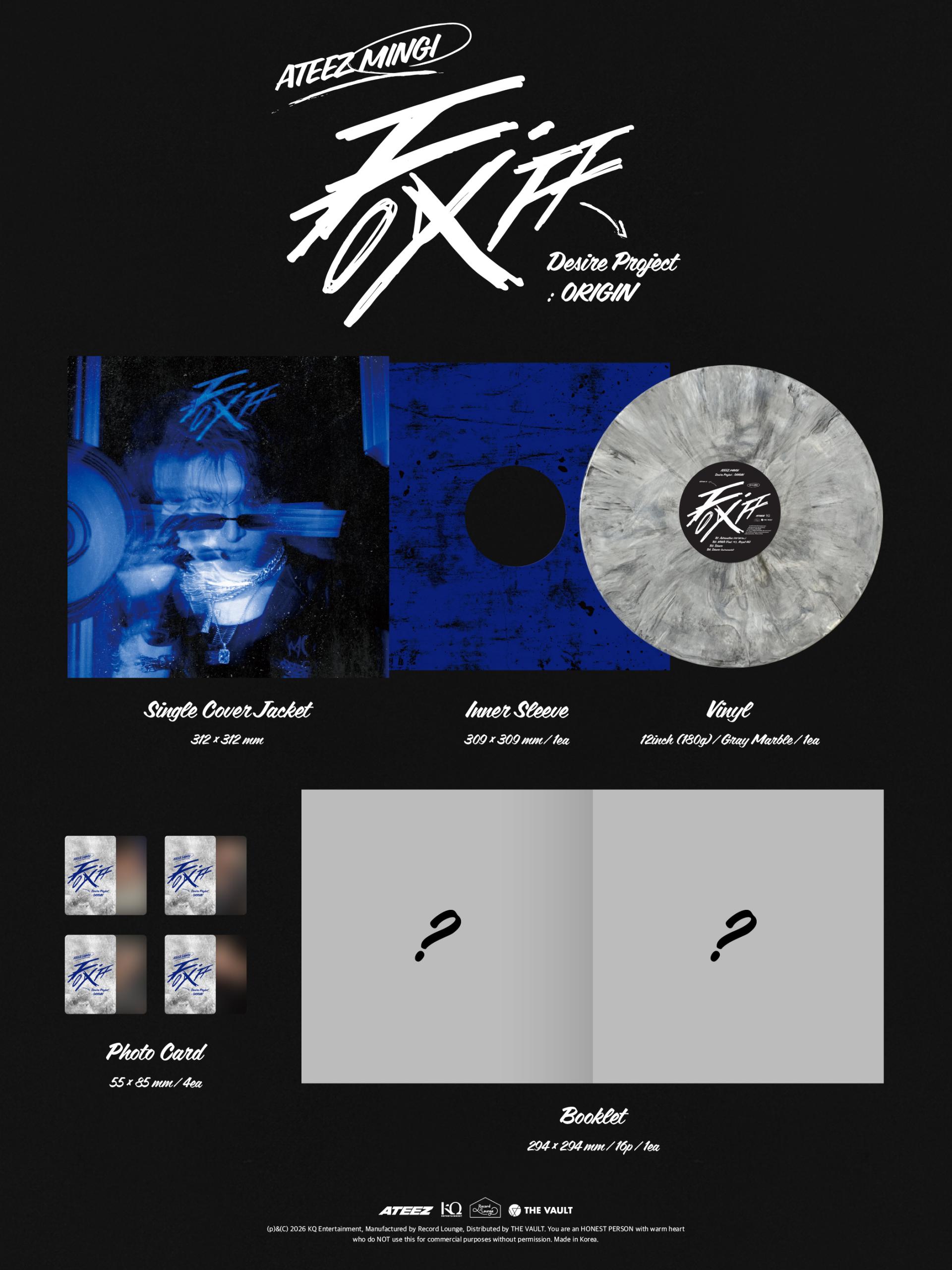MINGI (ATEEZ) - [FIX OFF Desire Project : ORIGIN] (Gray Marbled Color LP)
