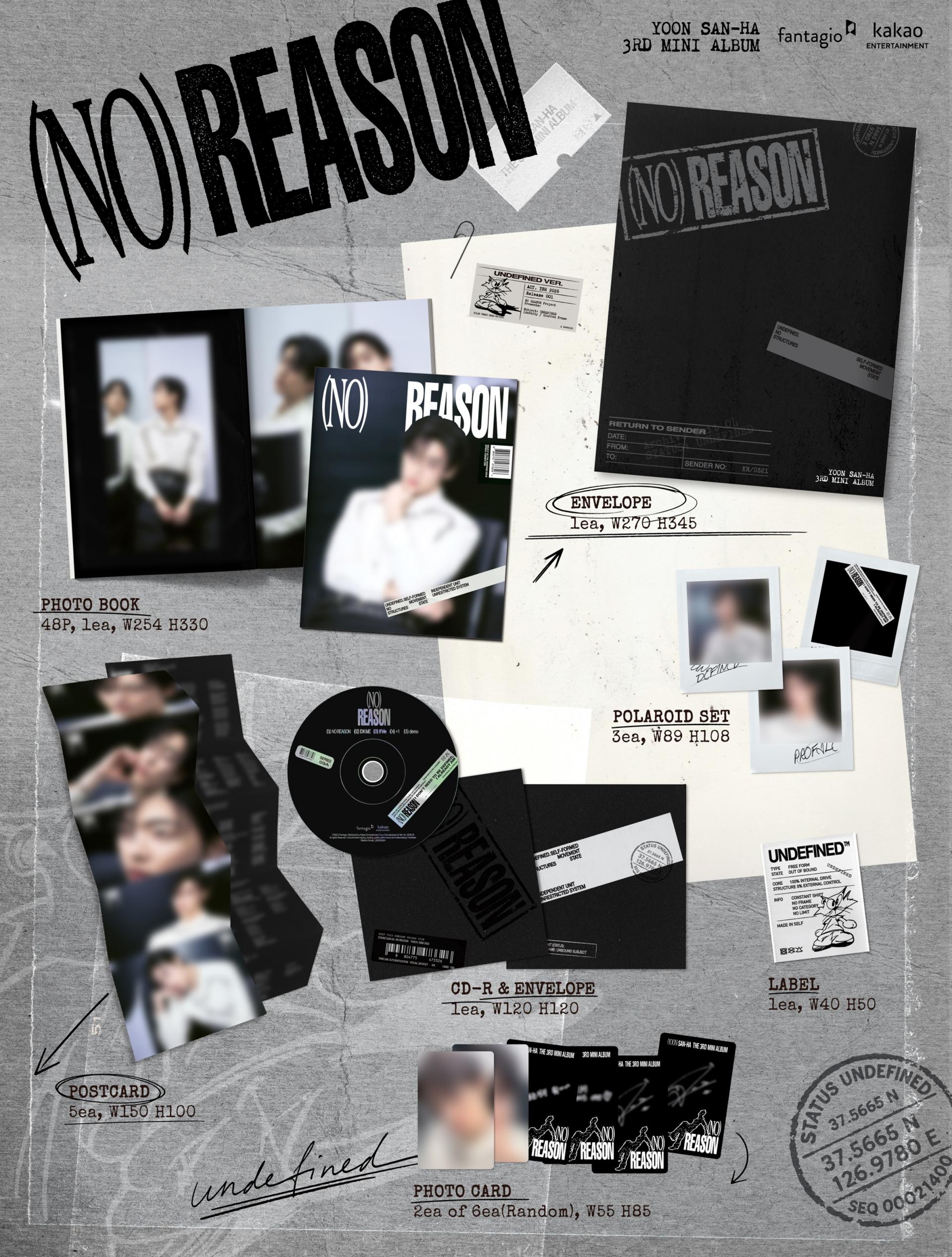 (PRE-ORDER) YOON SAN-HA (ASTRO) - 3rd Mini Album [NO REASON]
