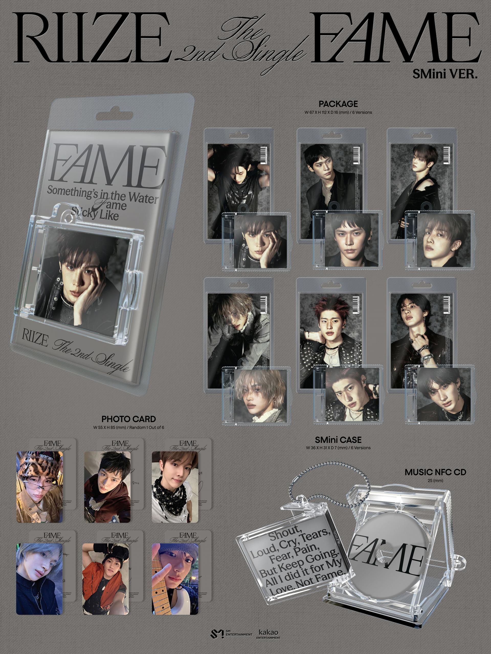 RIIZE - 2nd Single Album [Fame] (SMini Ver.) (SMART ALBUM)