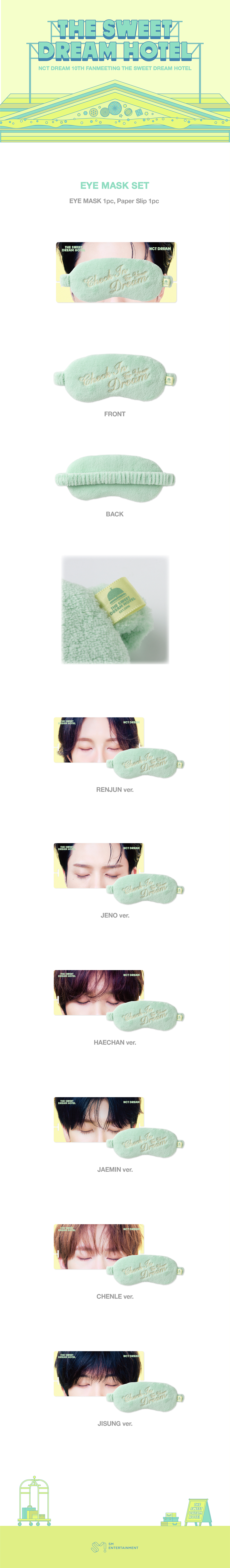 NCT DREAM - [10TH ANNIVERSARY PARTY [THE SWEET DREAM HOTEL] MD] EYE MASK SET