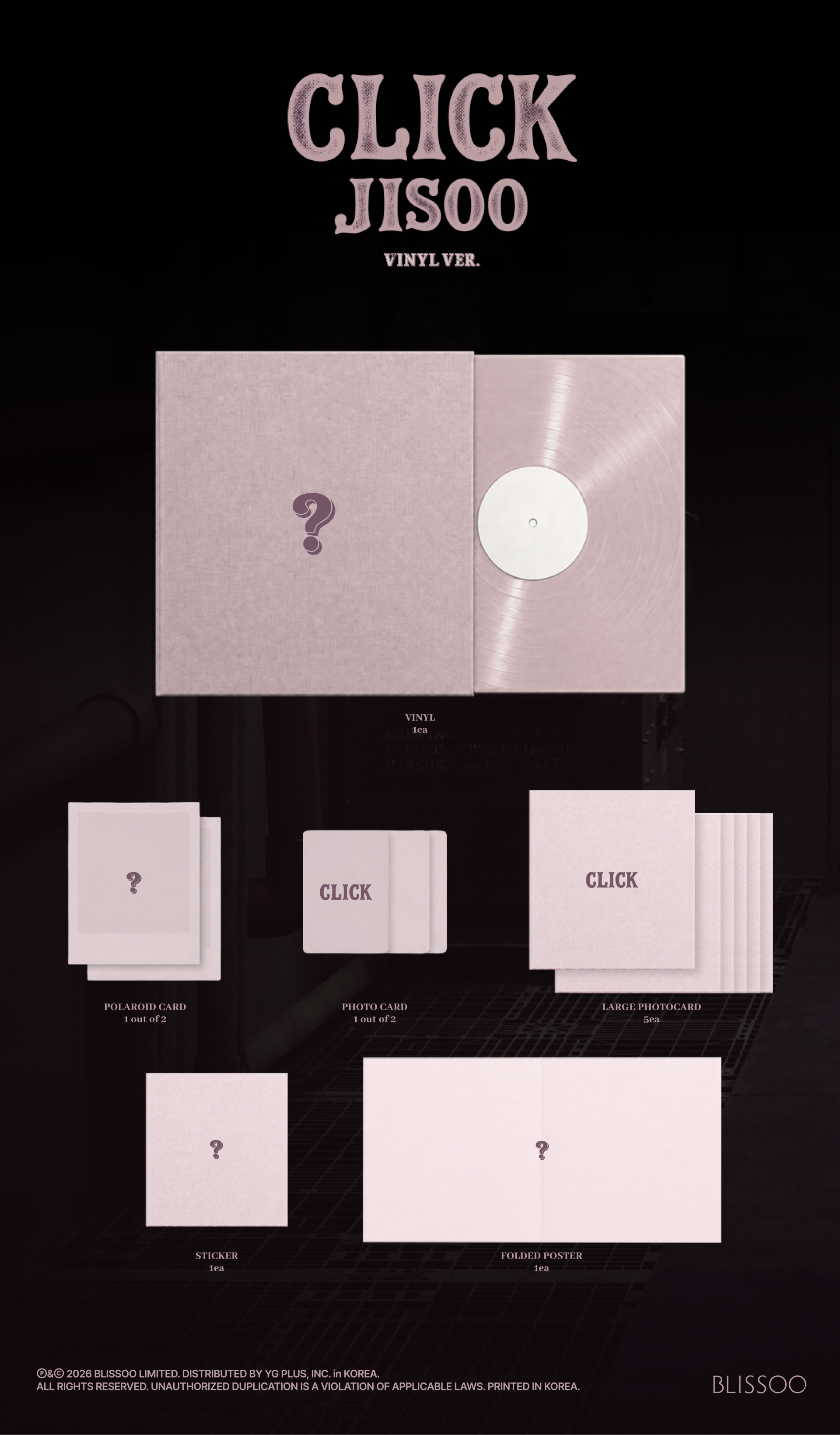 (PRE-ORDER) JISOO - Single Album [CLICK] PHOTOBOOK VER.