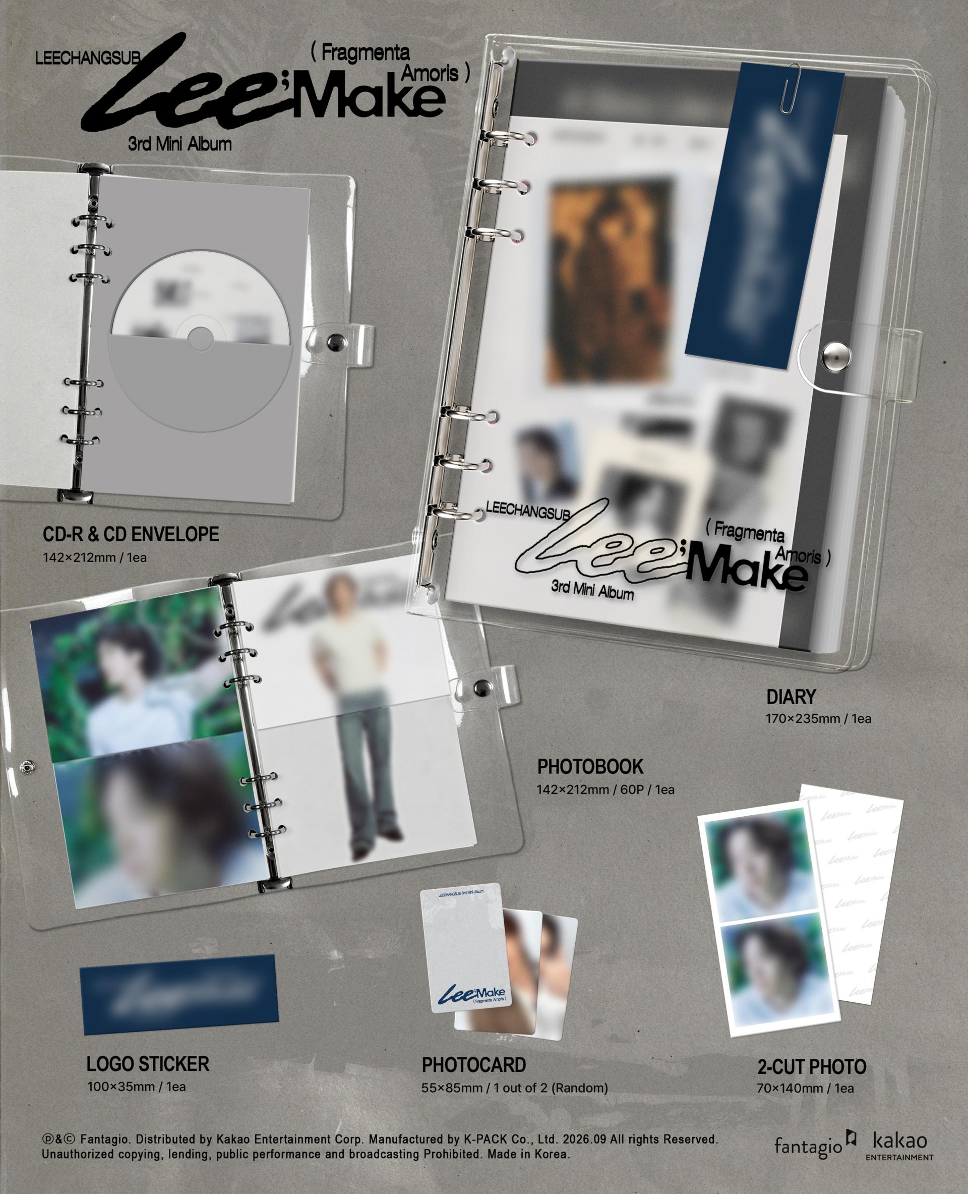 LEE CHANG SUB - 3rd Mini Album [Lee;Make (Fragmenta Amoris)]