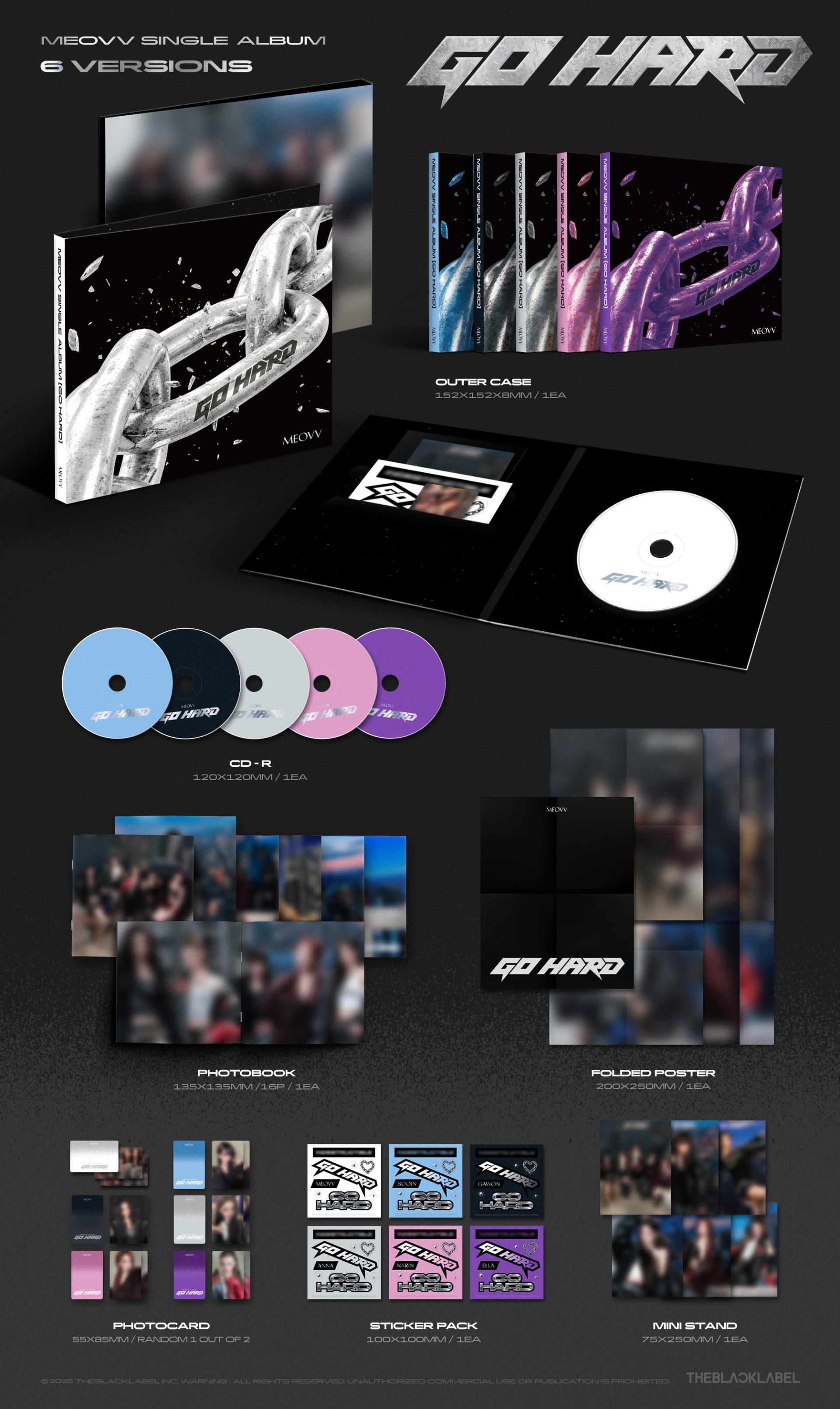 (PRE-ORDER) MEOVV - Single Album [GO HARD] (HARD KIT Ver.)