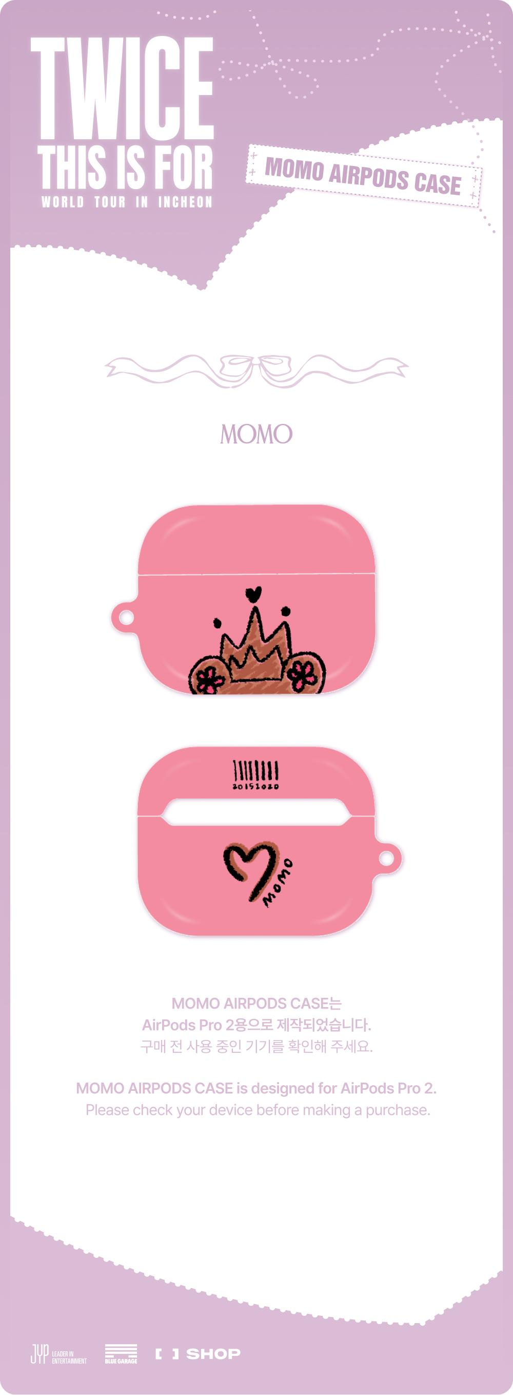 💥RESTOCK💥TWICE - <THIS IS FOR> WORLD TOUR IN INCHEON MOMO AIRPODS CASE