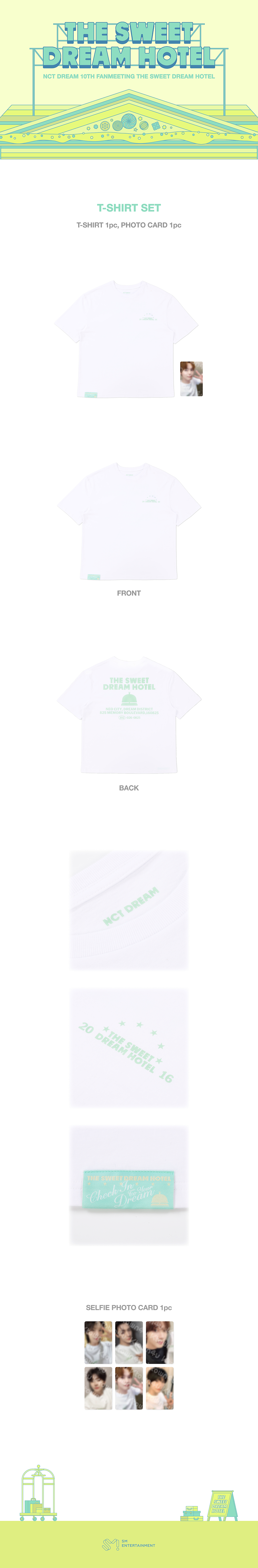 NCT DREAM - [10TH ANNIVERSARY PARTY [THE SWEET DREAM HOTEL] MD] T-SHIRT SET
