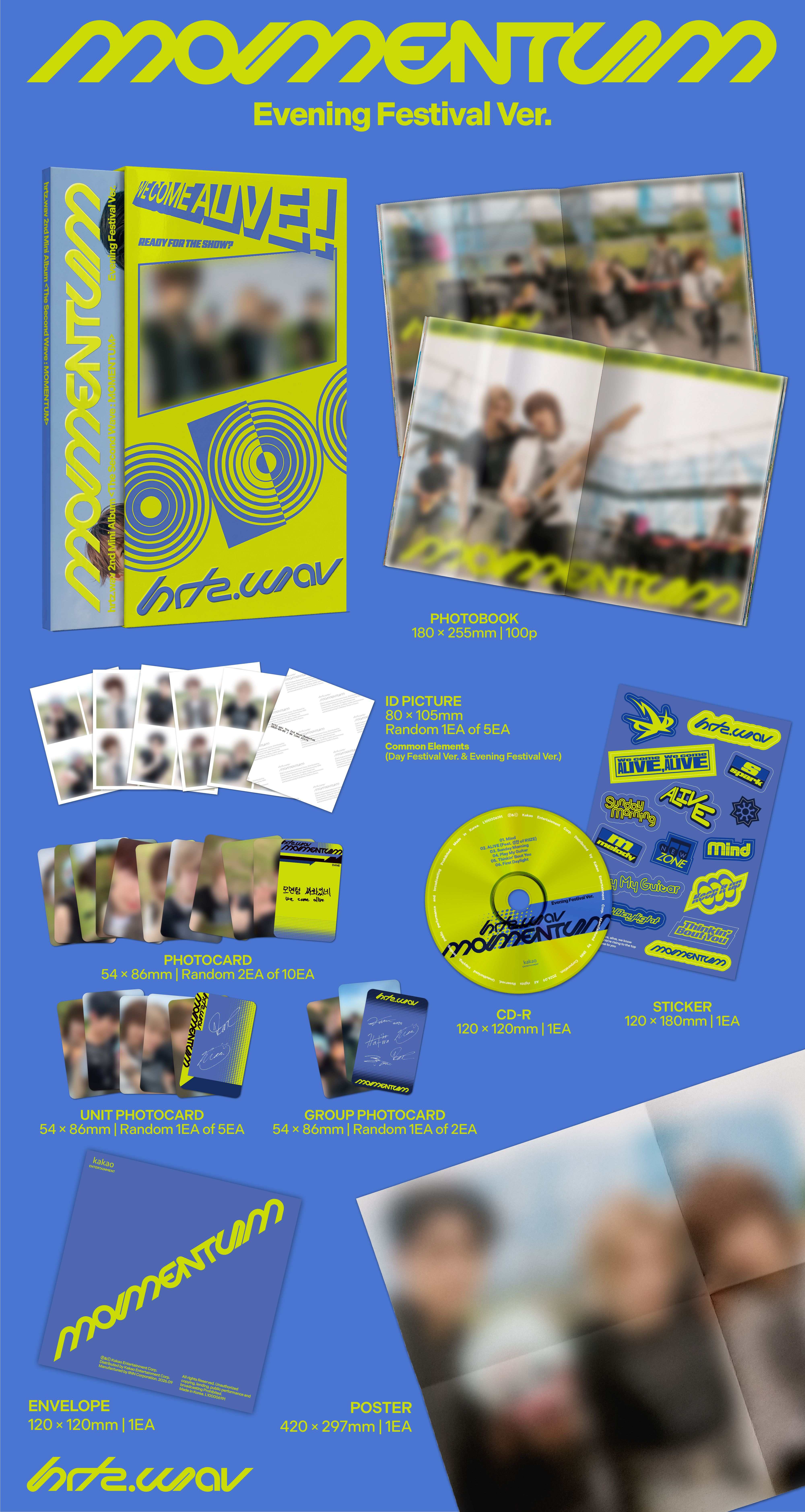 (PRE-ORDER) hrtz.wav - 2nd Mini Album [The Second Wave : MOMENTUM] (Evening Festival Ver.)