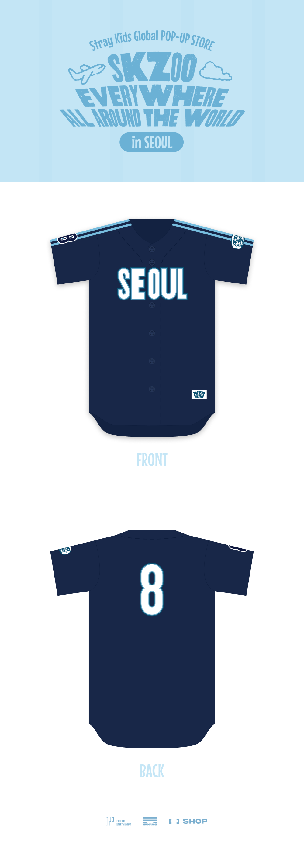 Stray Kids - BASEBALL JERSEY SEOUL Ver. - SKZOO Everywhere All Around The World