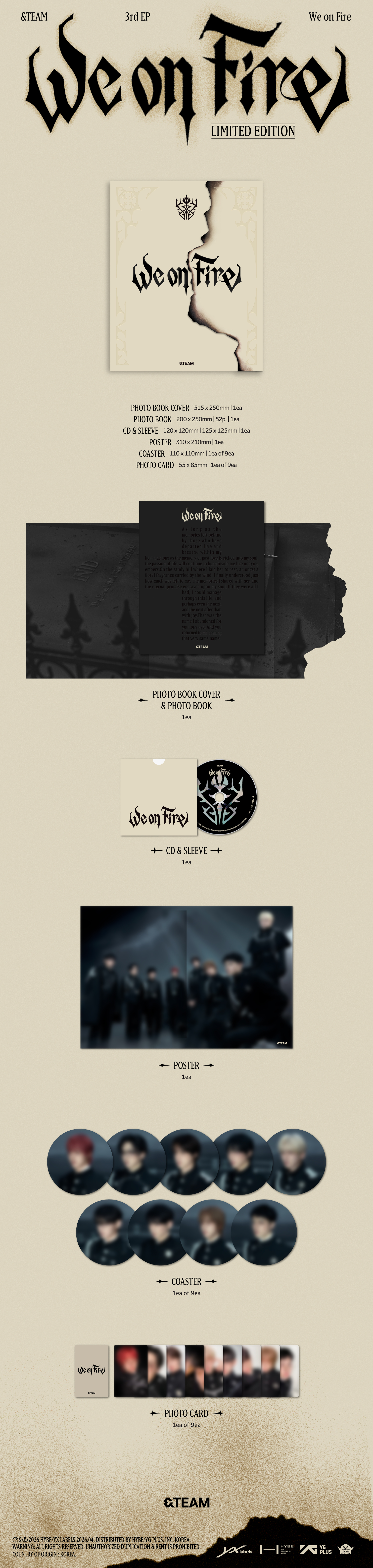 &TEAM - 3rd EP [We on Fire] (LIMITED EDITION)