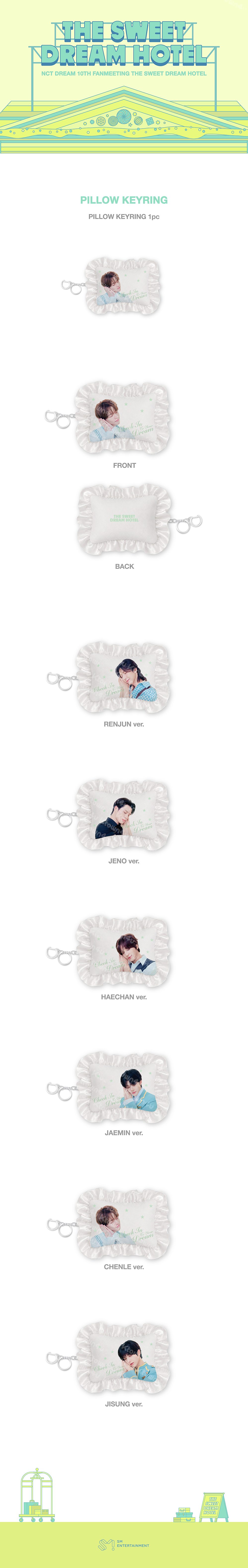 NCT DREAM - [10TH ANNIVERSARY PARTY [THE SWEET DREAM HOTEL] MD] PILLOW KEYRING
