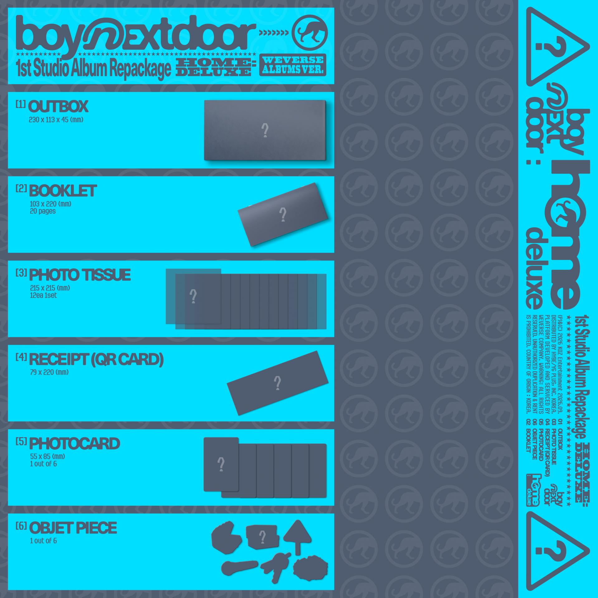(PRE-ORDER) BOYNEXTDOOR - 1st Studio Album Repackage [HOME: DELUXE] (Weverse Albums ver.)