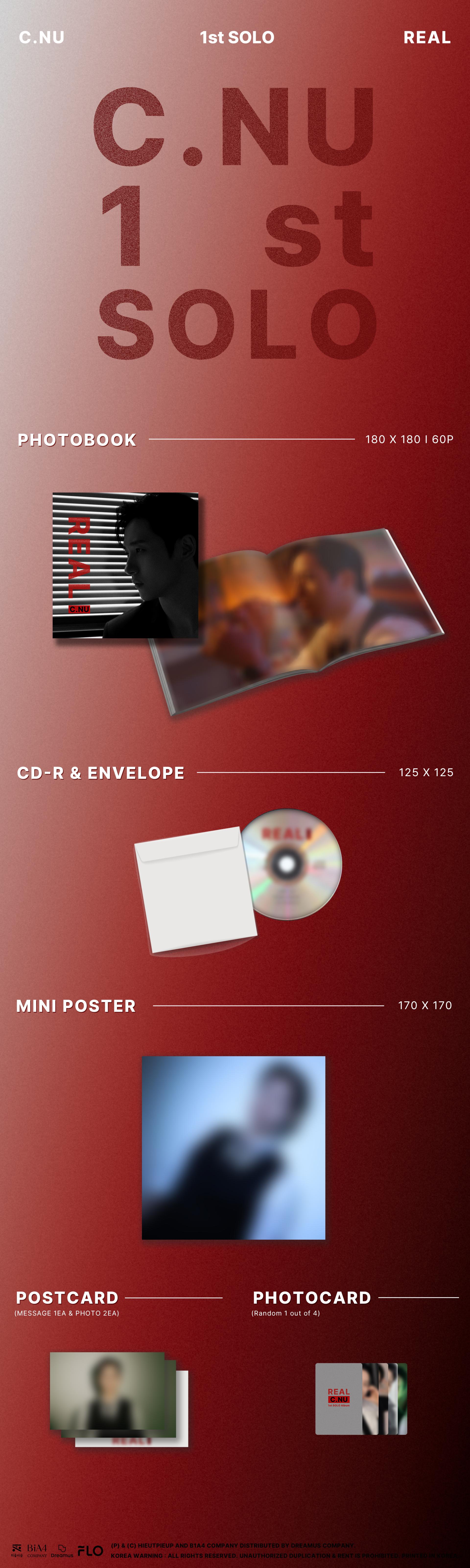 (PRE-ORDER) C.NU - 1st SOLO Album [REAL]