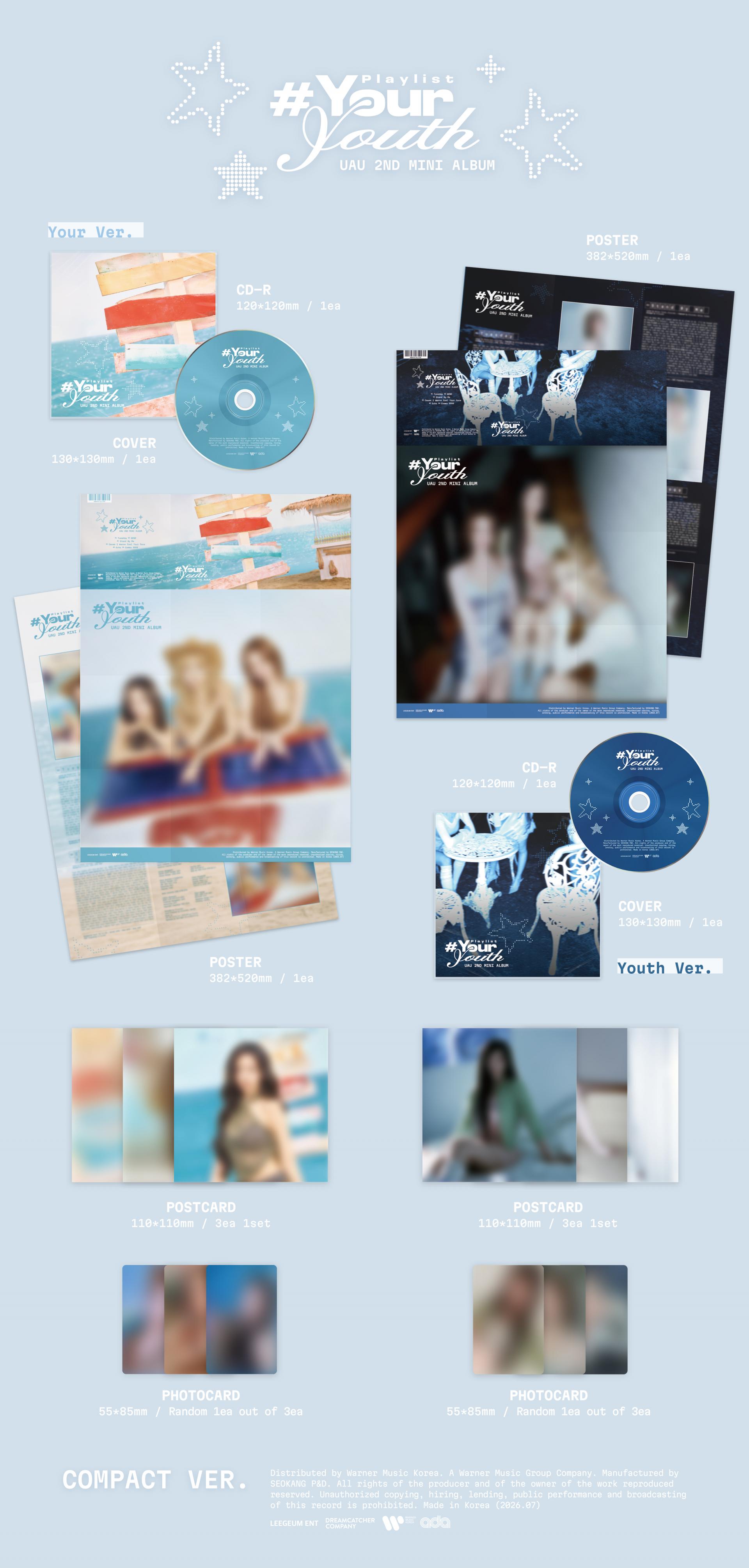 (PRE-ORDER) UAU - 2nd Mini Album [Playlist #Your Youth] (COMPACT Ver.)