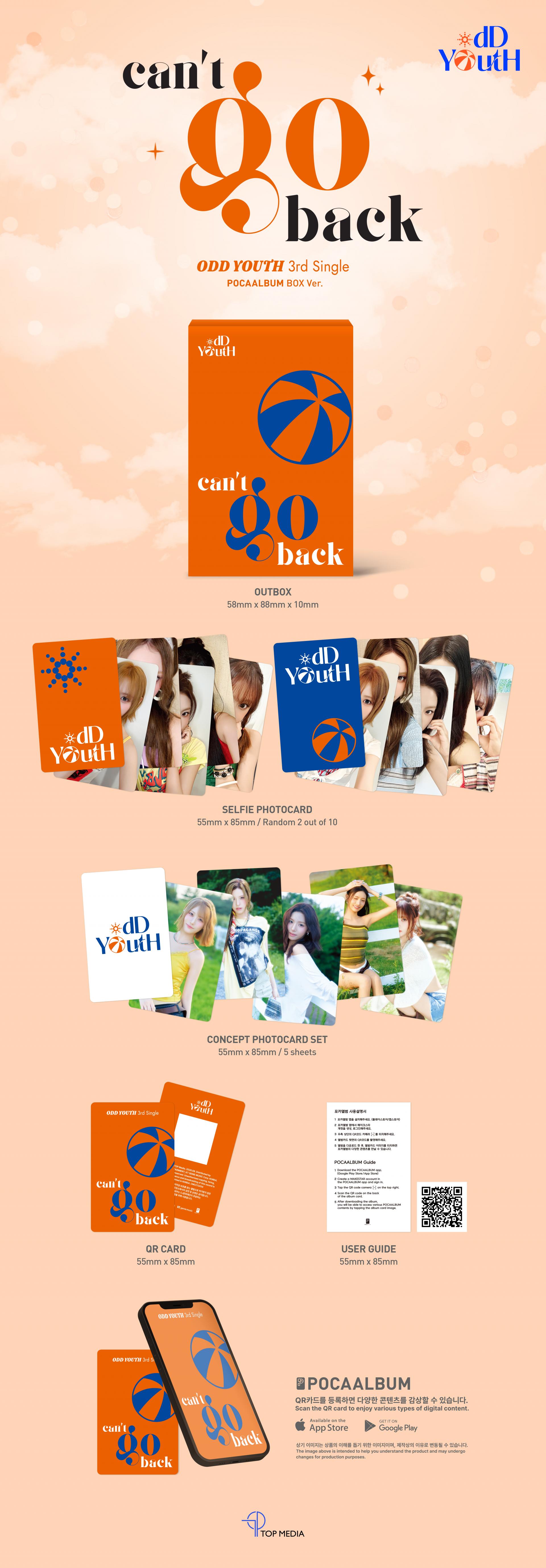 ODD YOUTH - 3rd Single Album [can't go back] (POCAALBUM BOX Ver.)